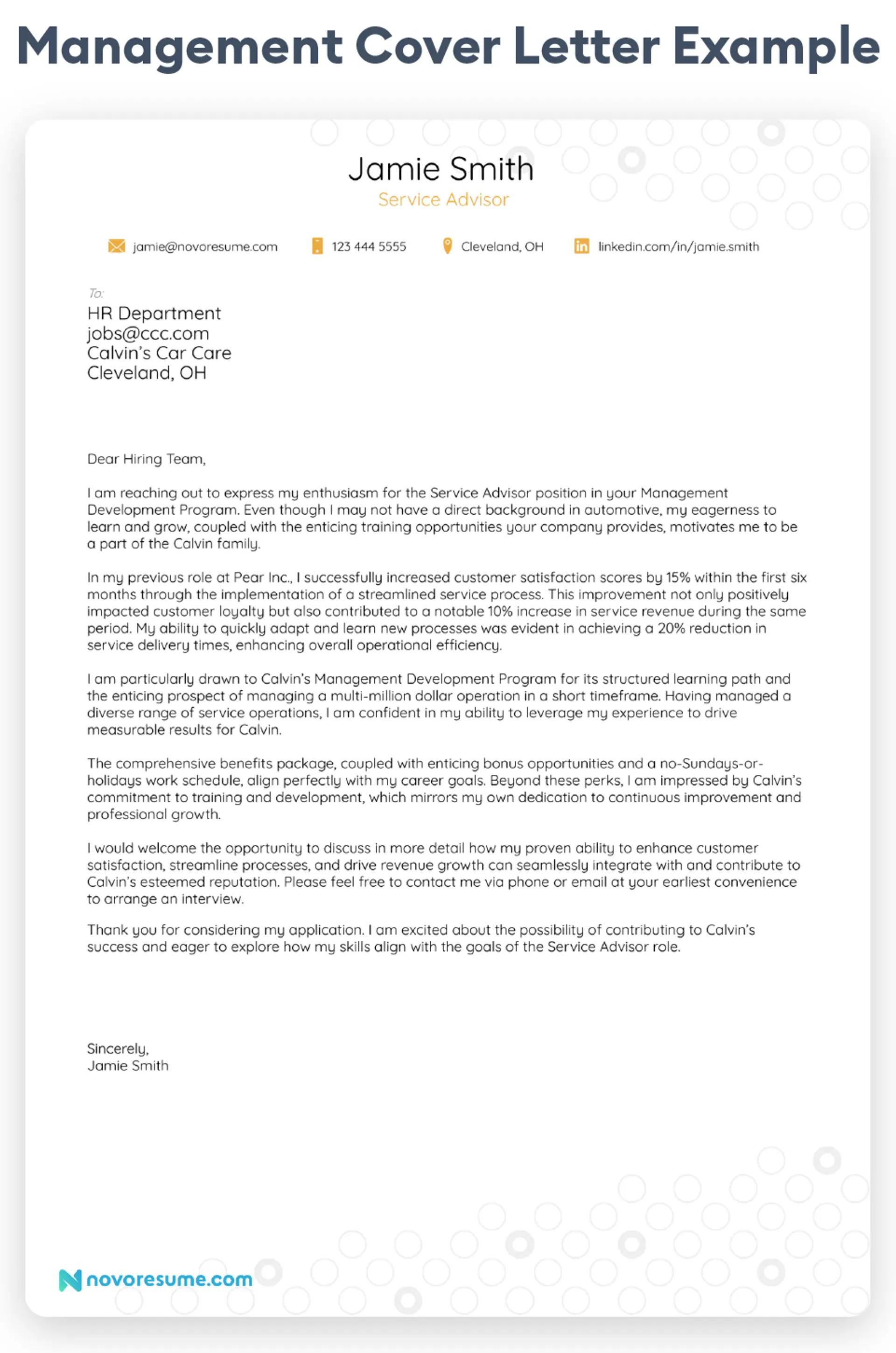 management cover letter examples drafts Management Cover Letter