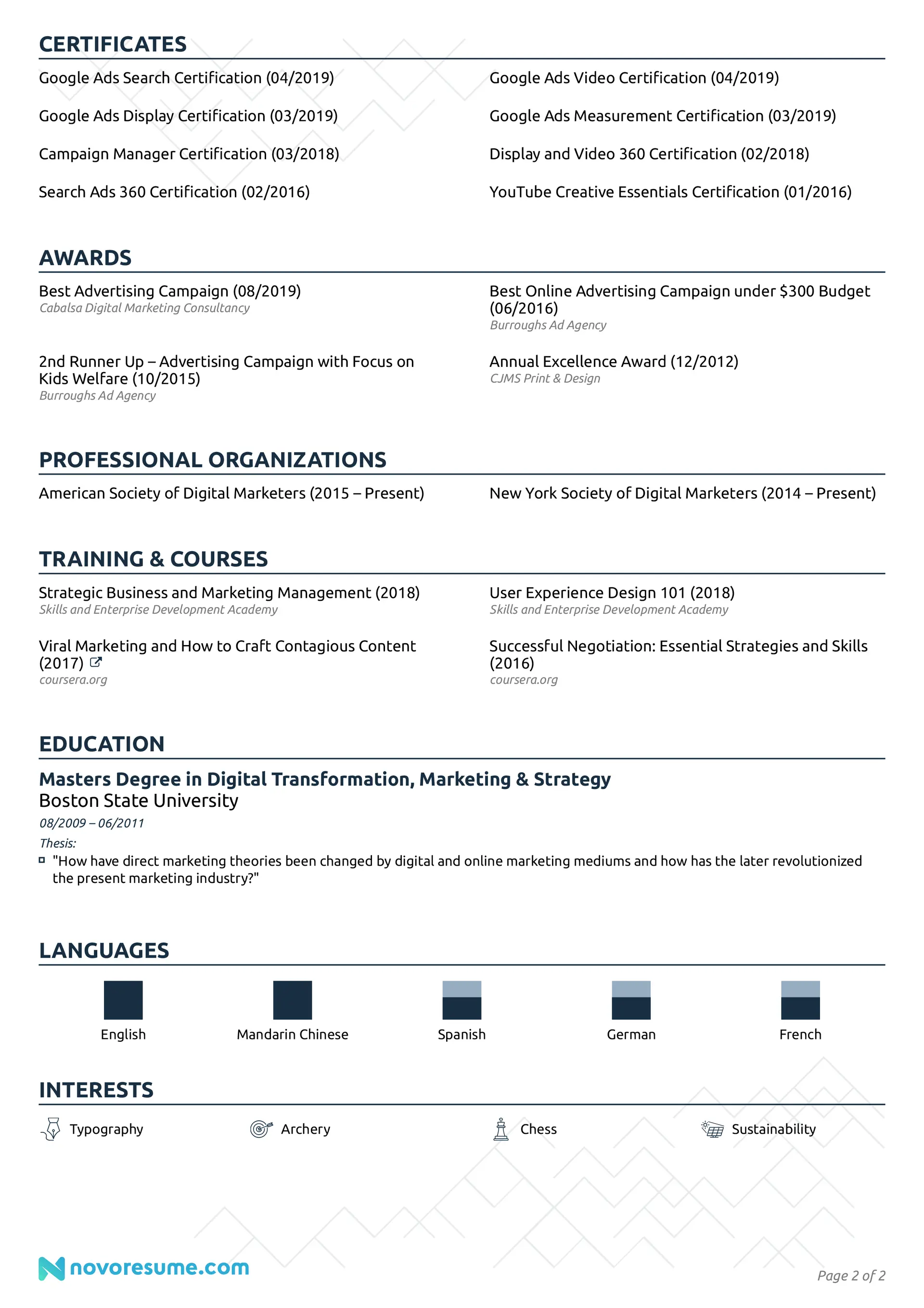marketing executive resume drafts marketing executive resume sample page