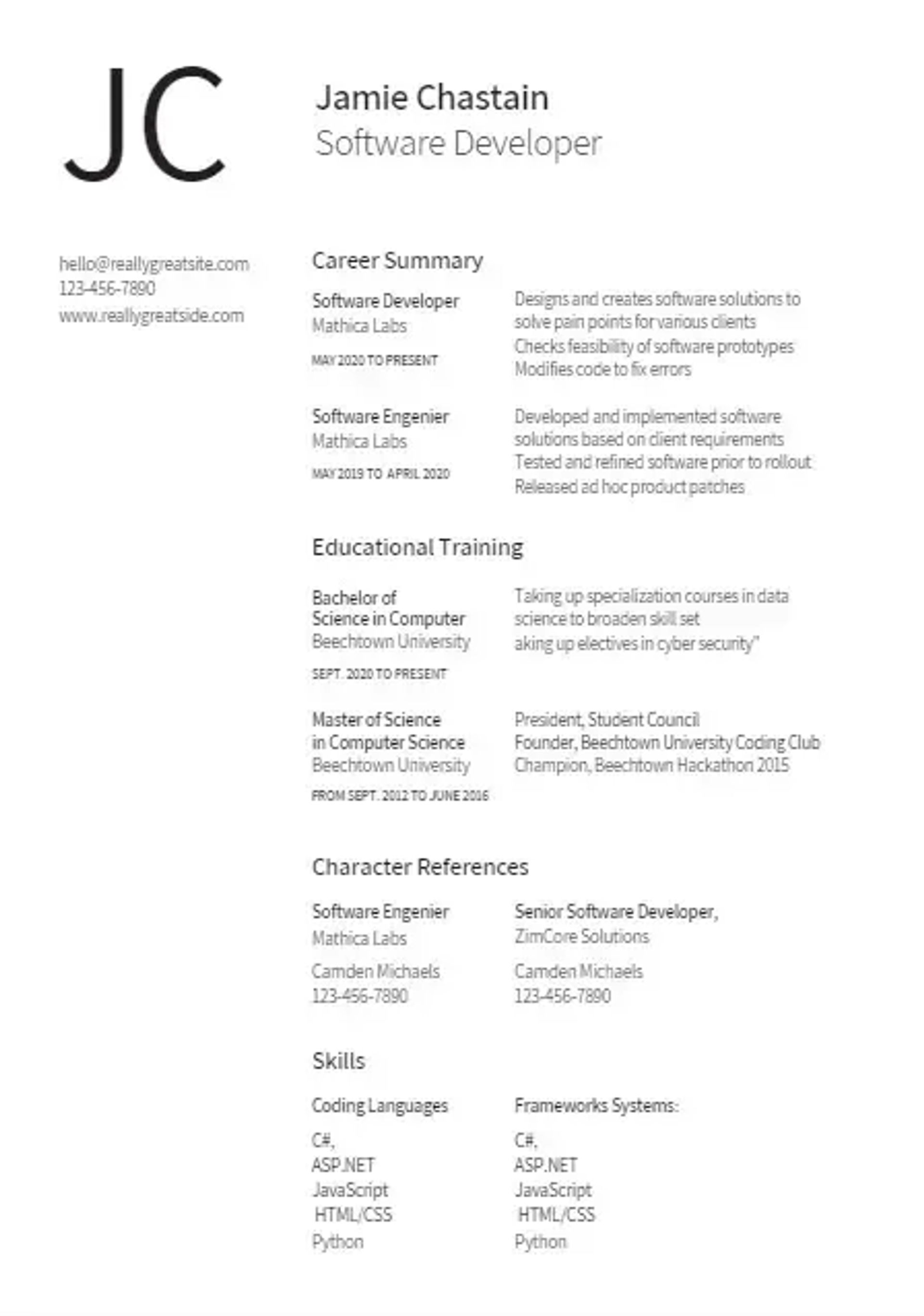minimalistic resume templates drafts minimalistic resume