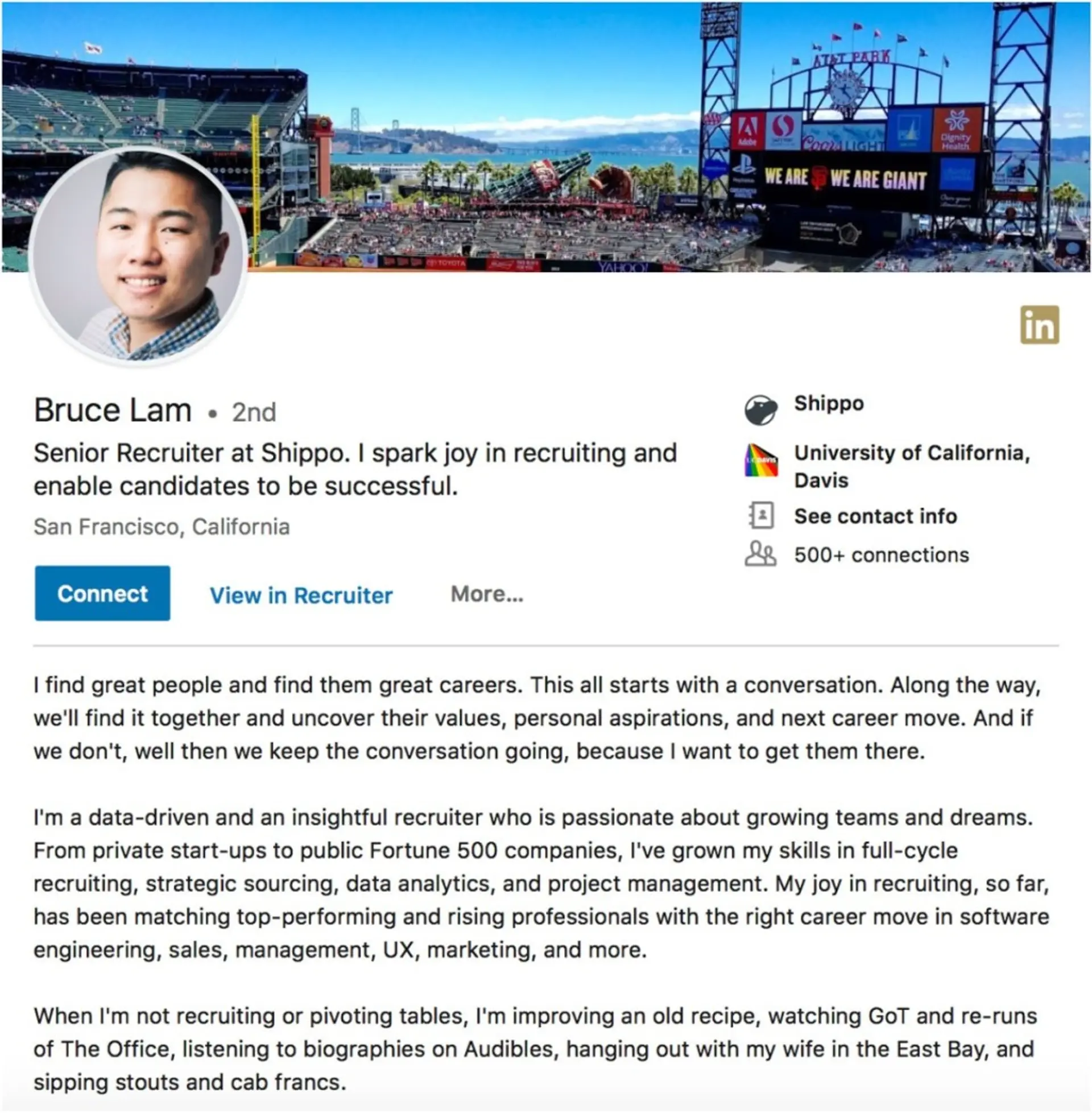 networking on linkedin drafts example of linkedin profile