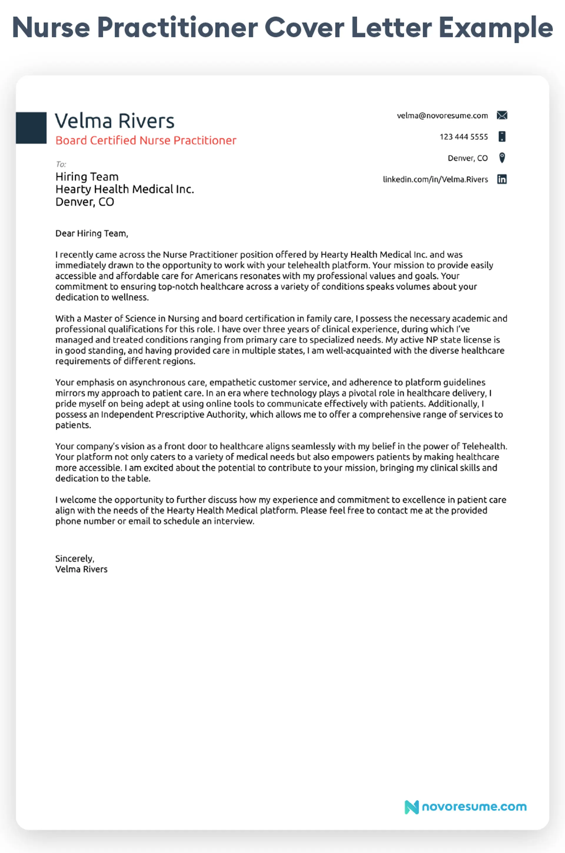 nurse practitioner cover letter examples drafts Nurse Practitioner Cover Letter