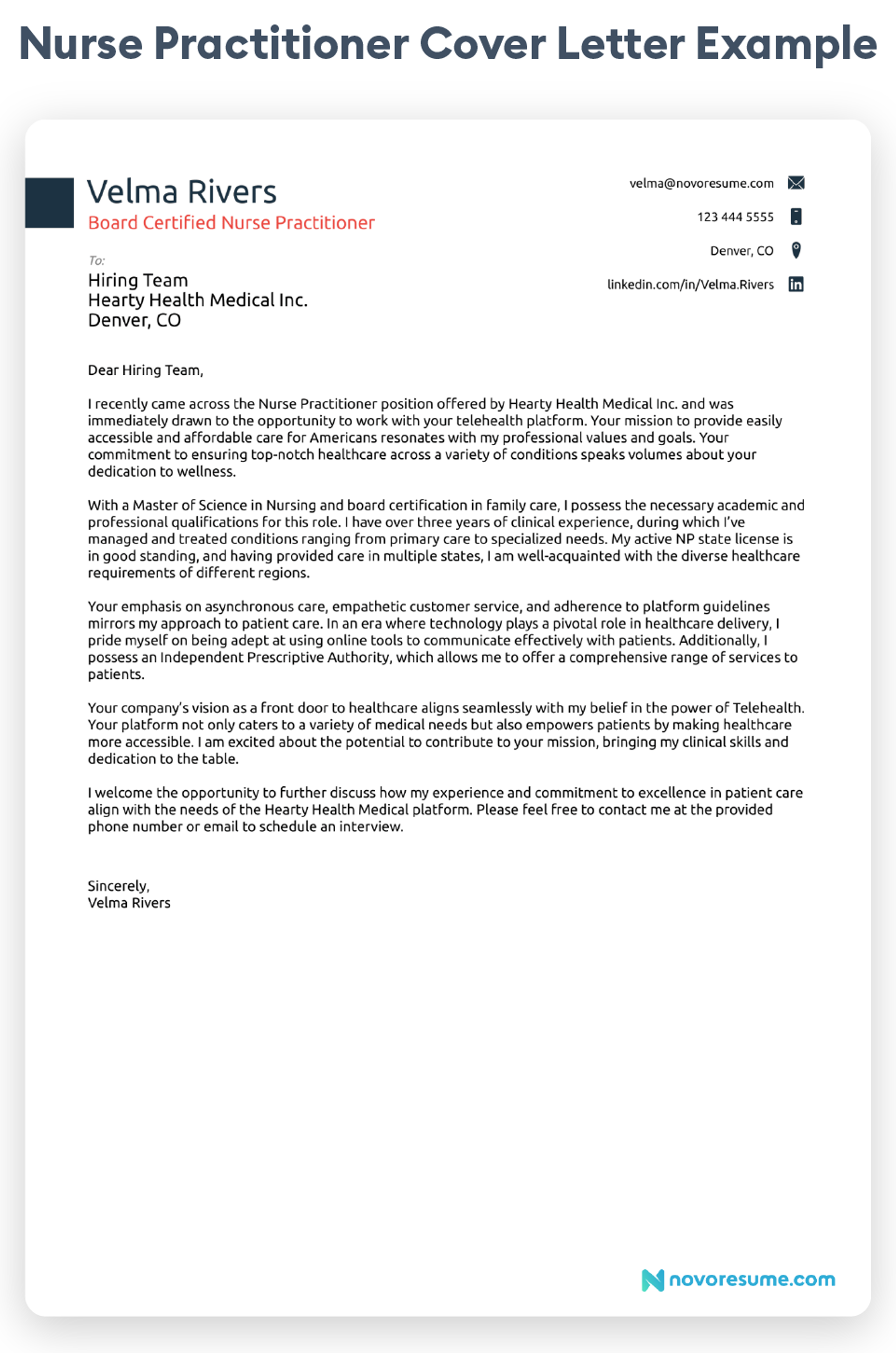 nurse practitioner cover letter examples drafts Nurse Practitioner Cover Letter