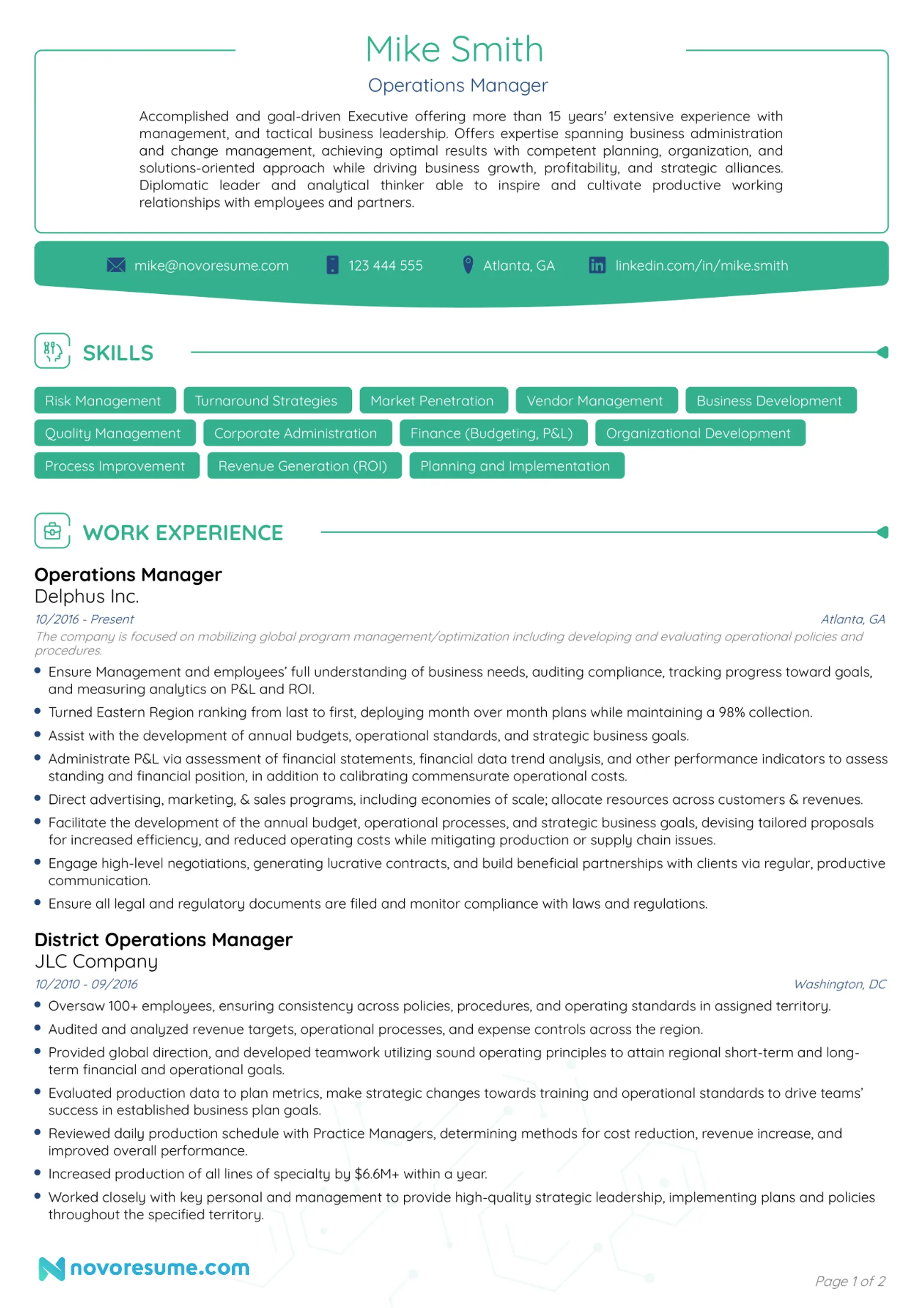 operations manager resume drafts operations manager