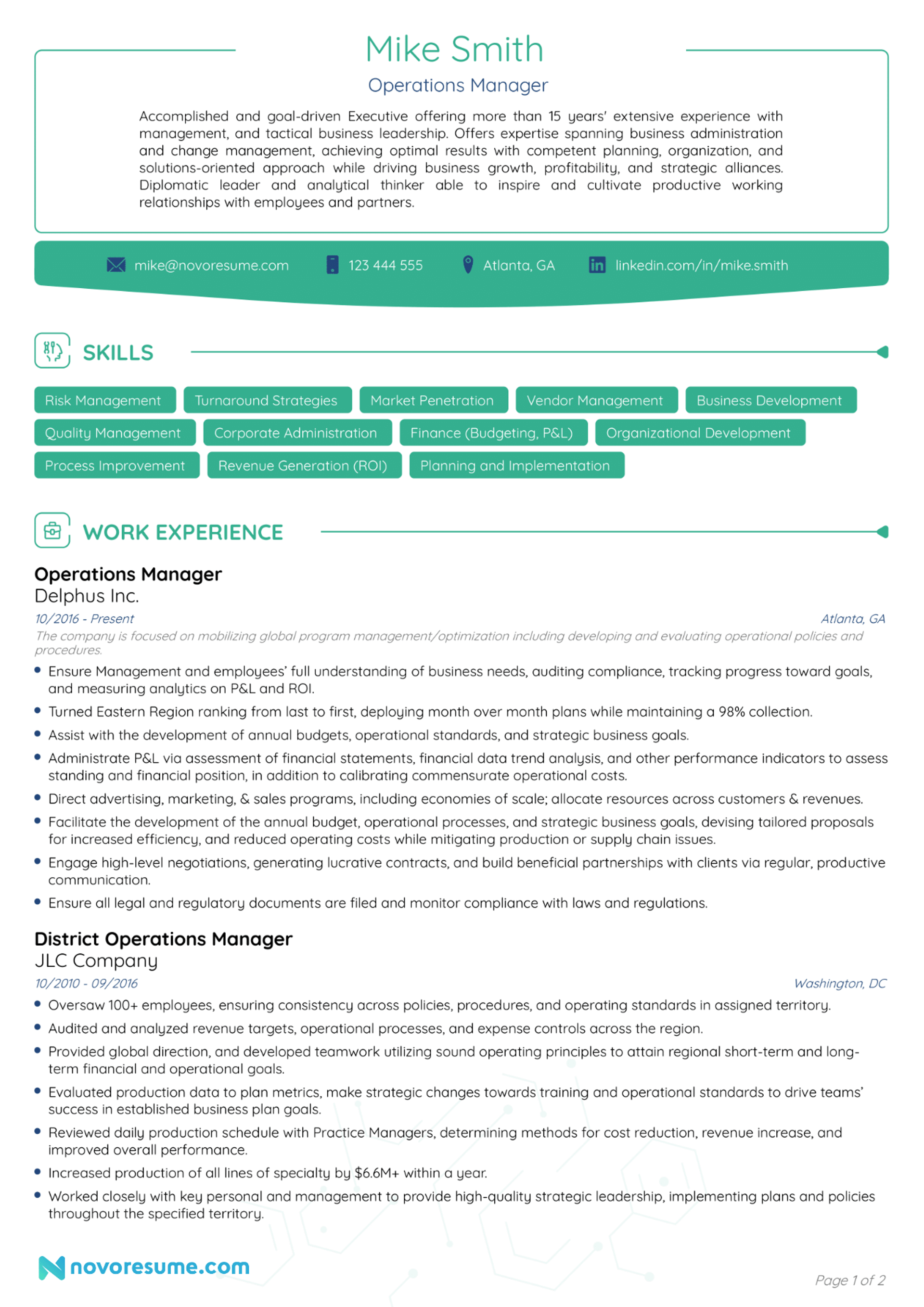 operations manager resume drafts operations manager