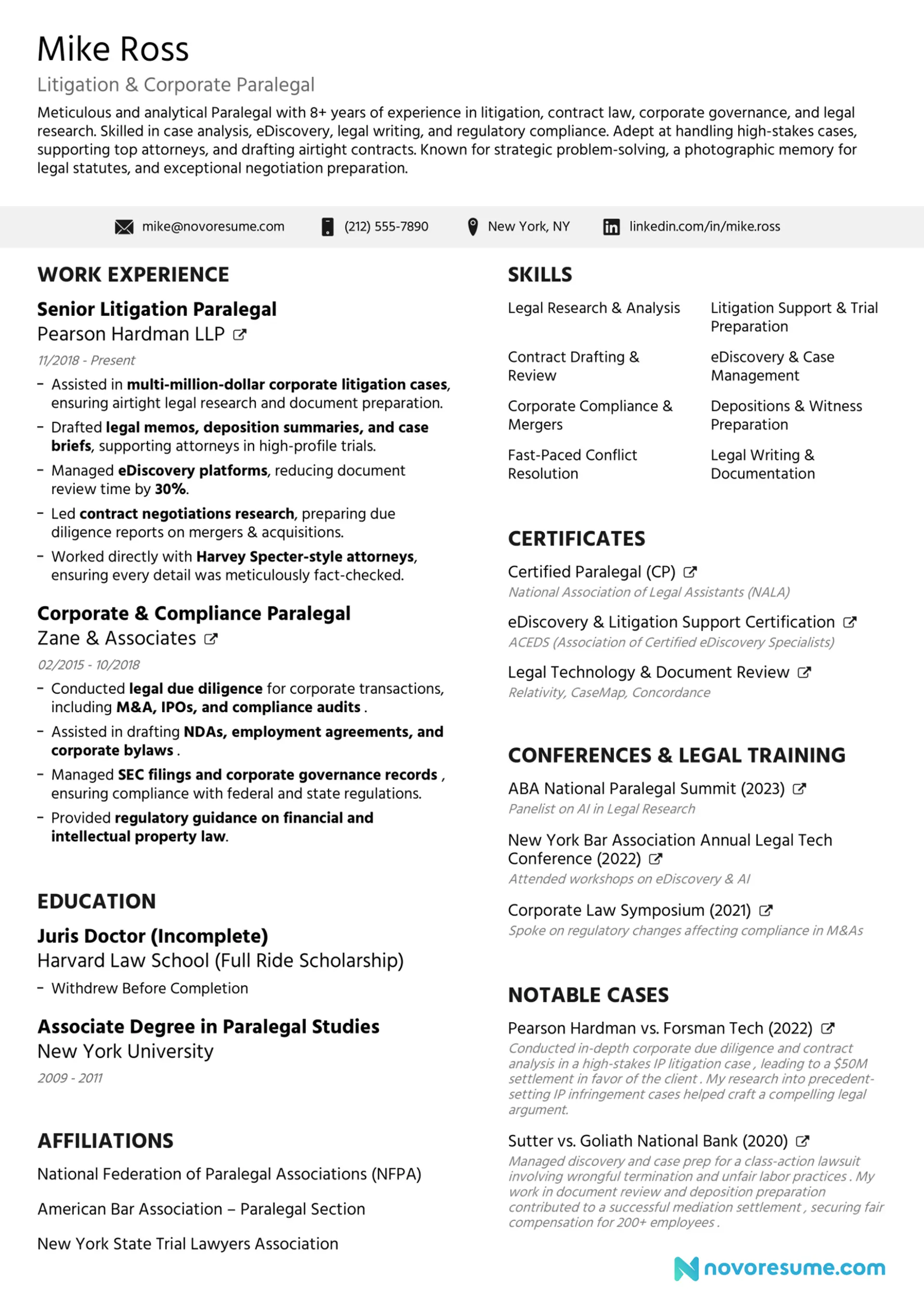 paralegal resume drafts paralegal resume