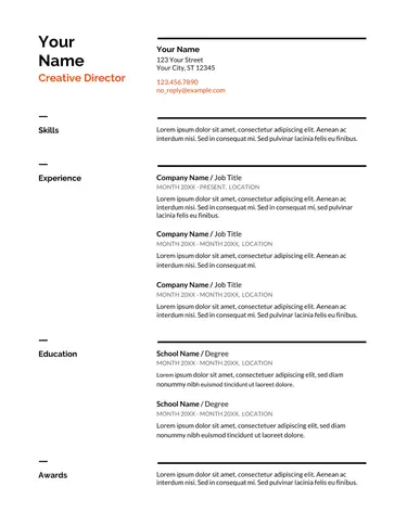 Swiss Google Docs Resume