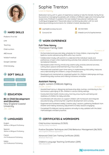 minimalist CV template