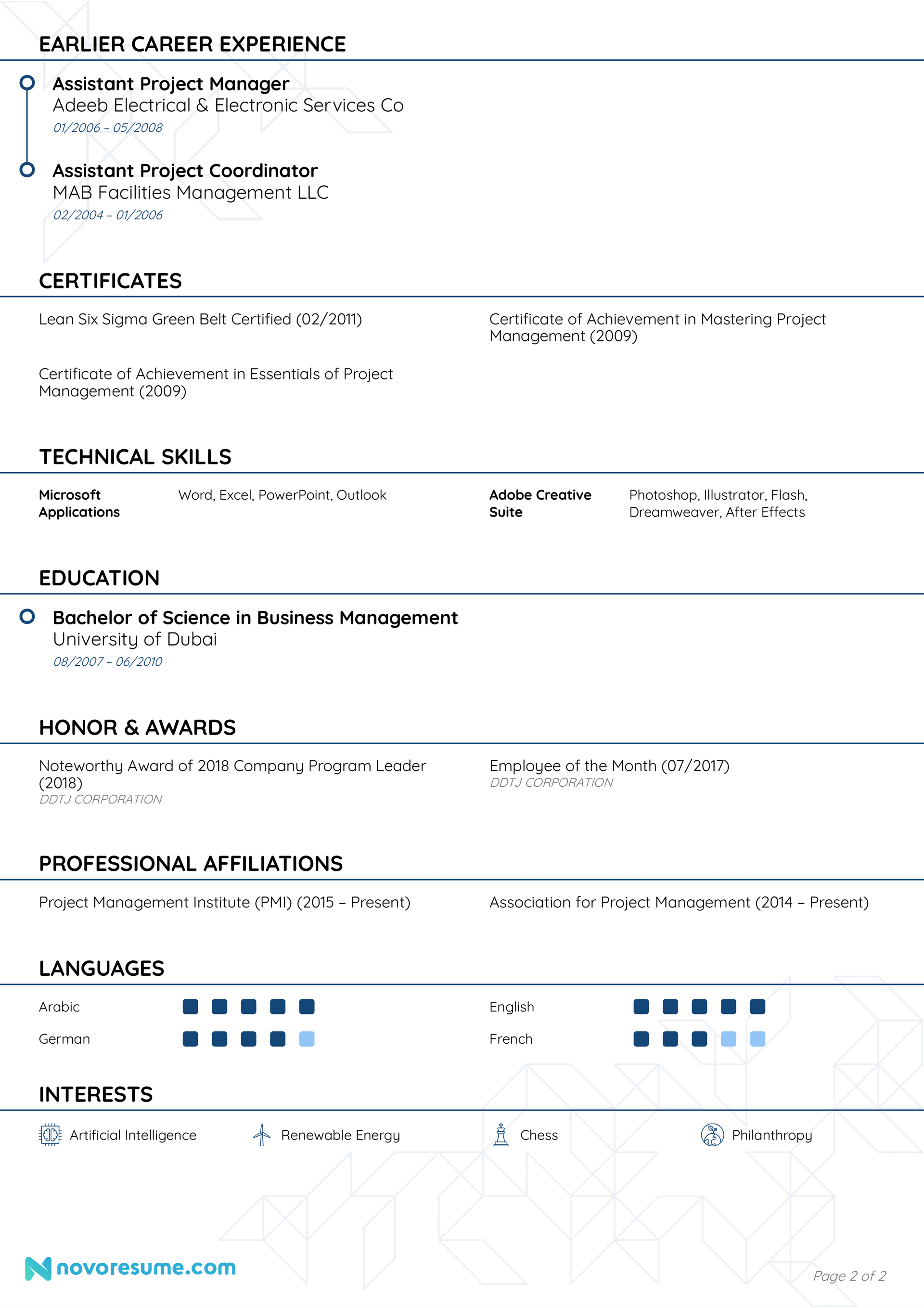 program manager resume drafts program manager resume page