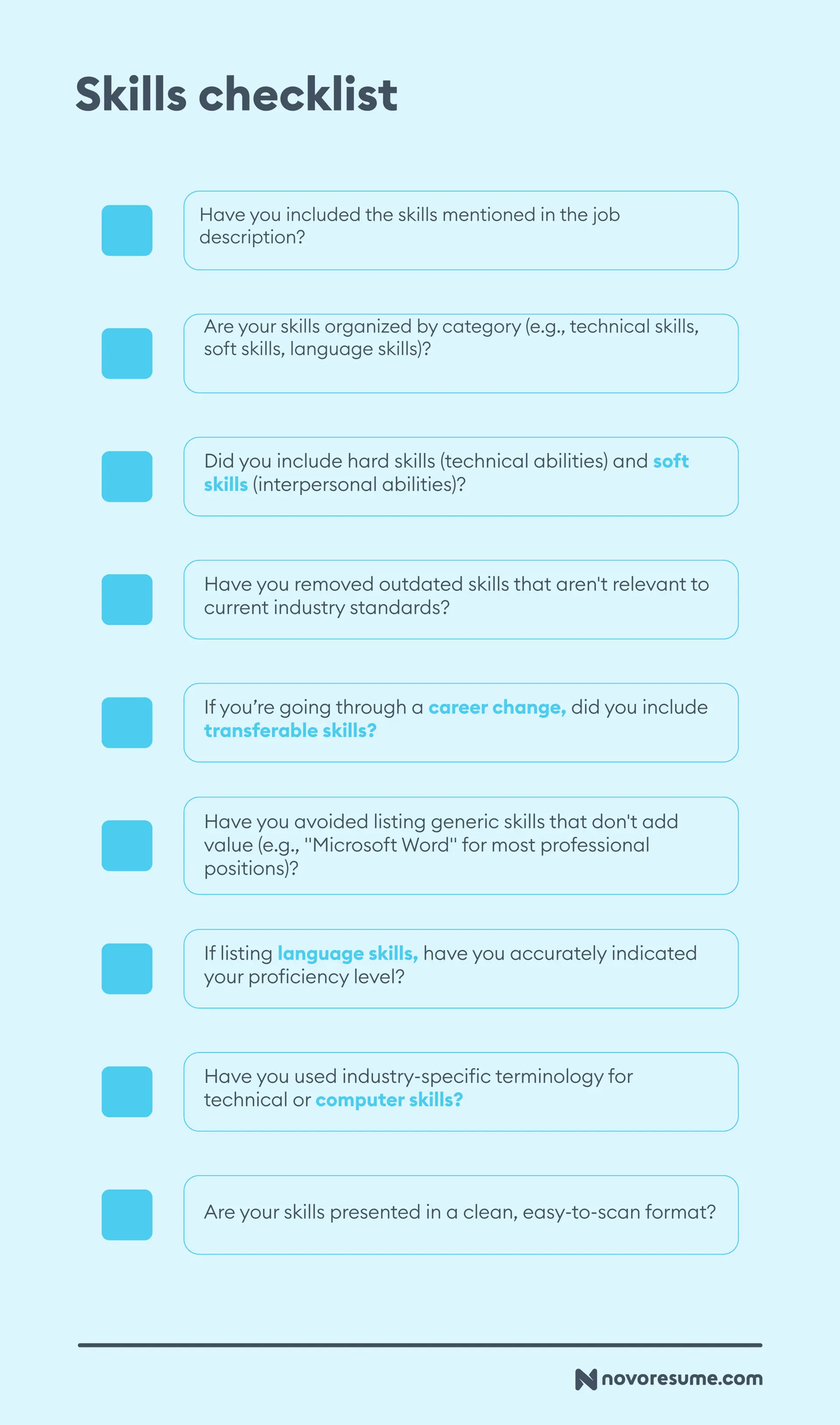 resume checklist drafts resume checklist