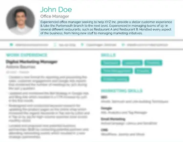 resume objective