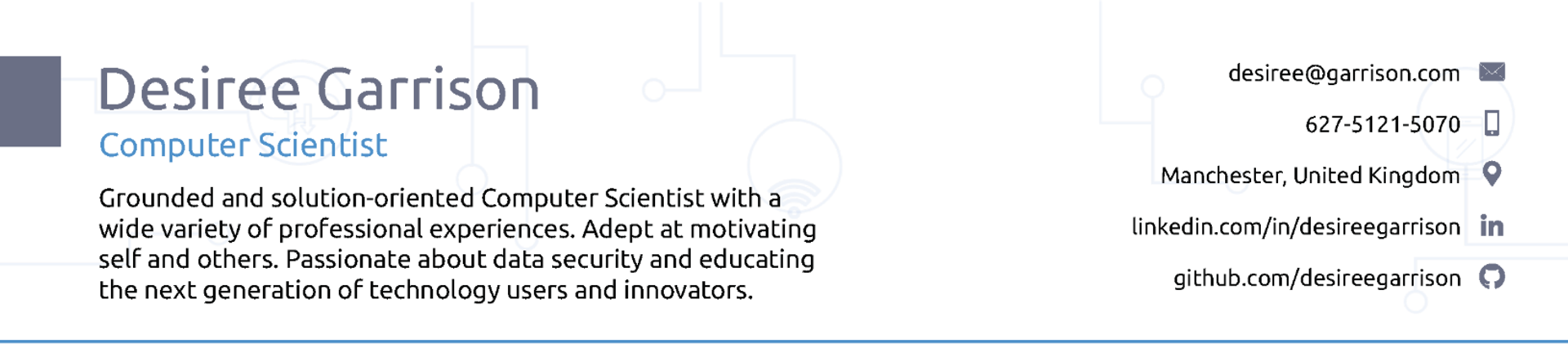 resume header drafts Computer Scientist Resume Header