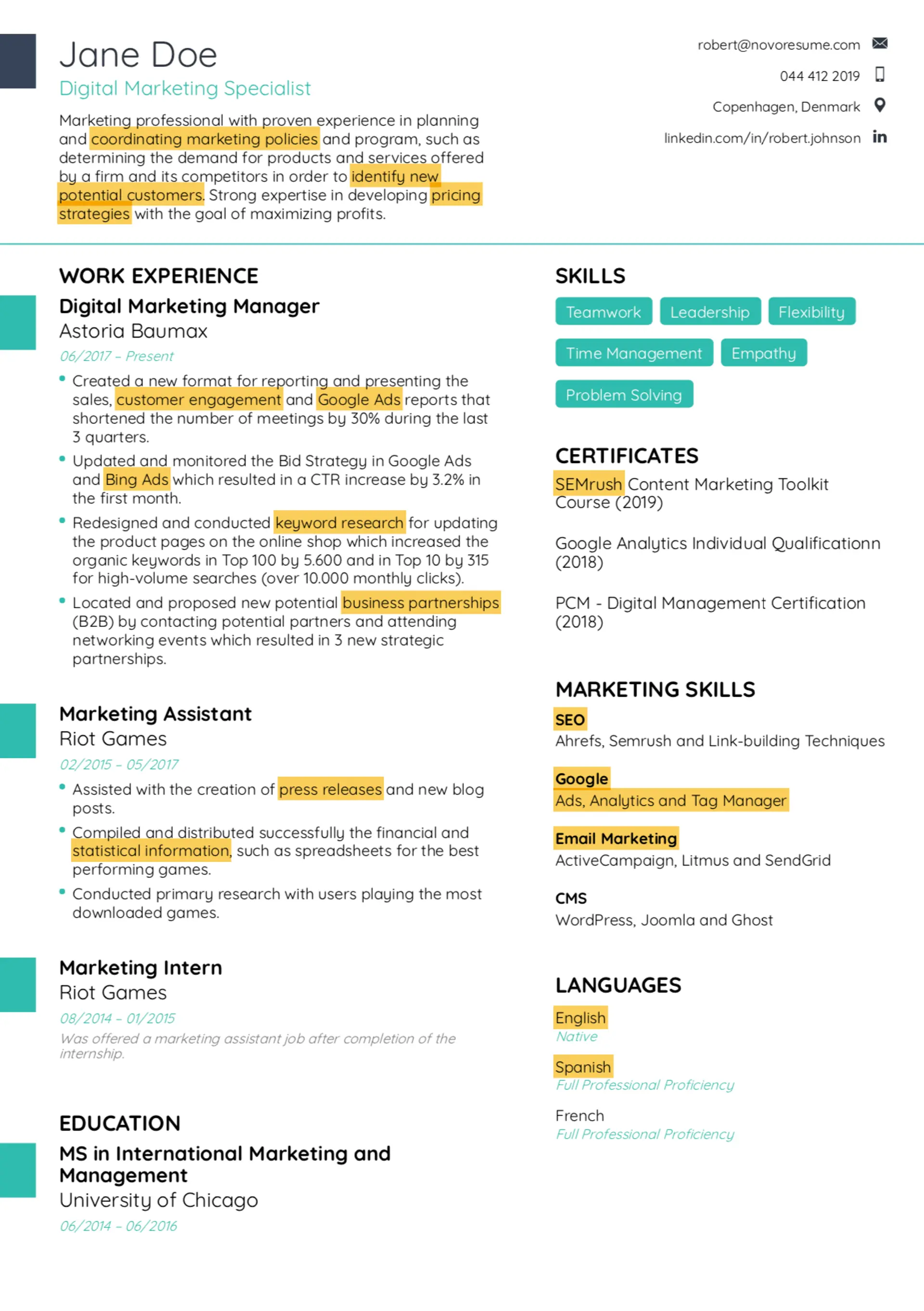 resume keywords how to use them drafts resume keywords