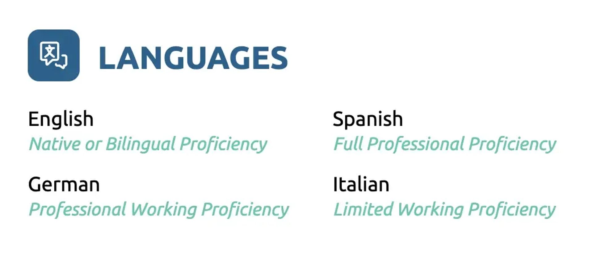 resume language skills drafts language skills on