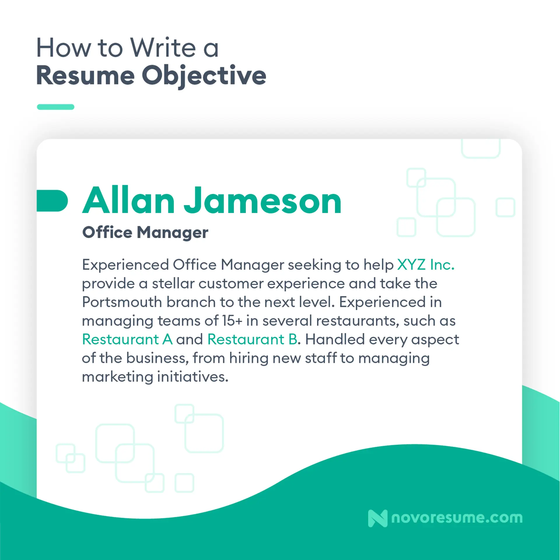 resume objective examples drafts resume