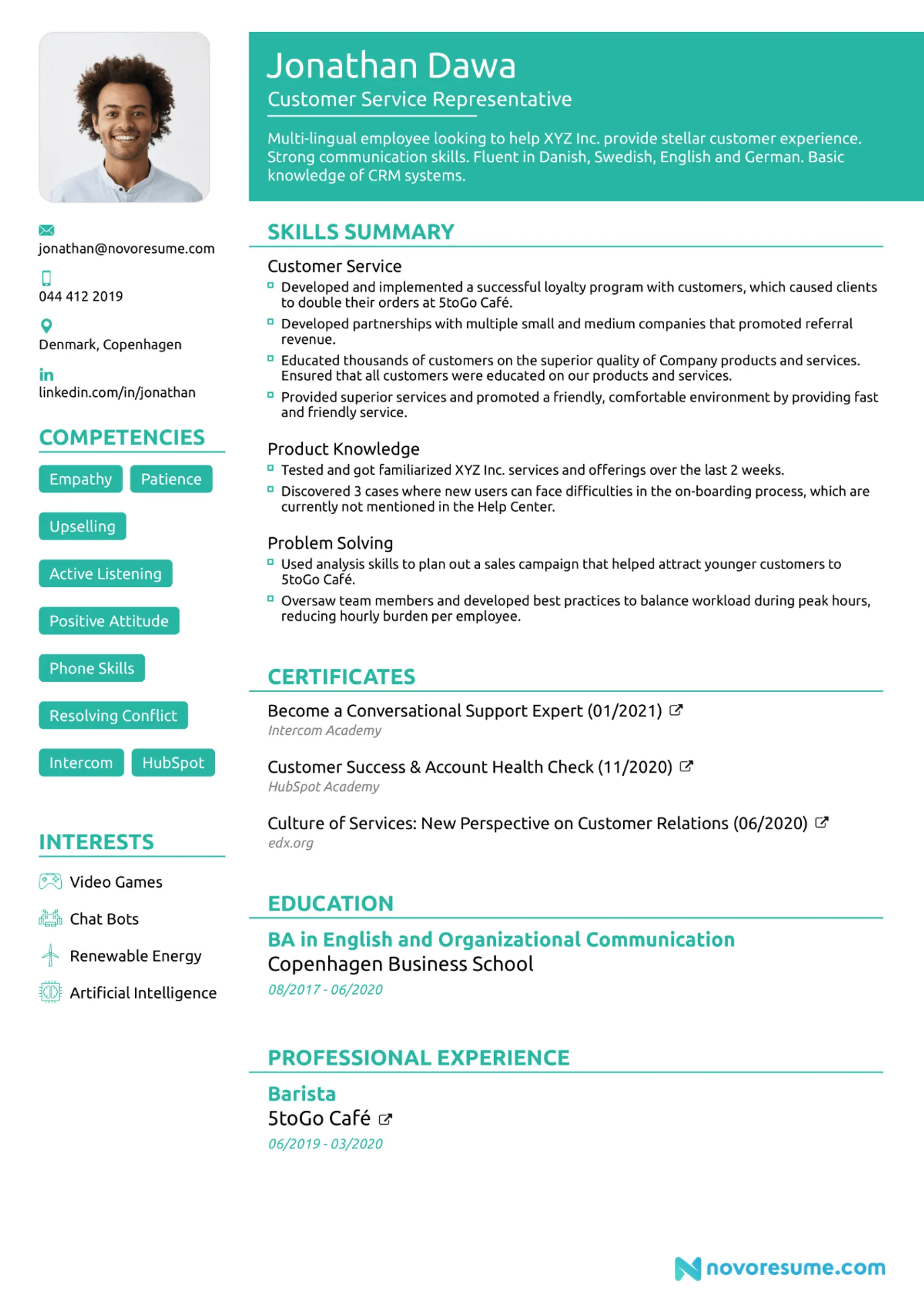 resume sections drafts recent graduate resume