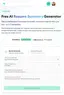 free resume summary generator