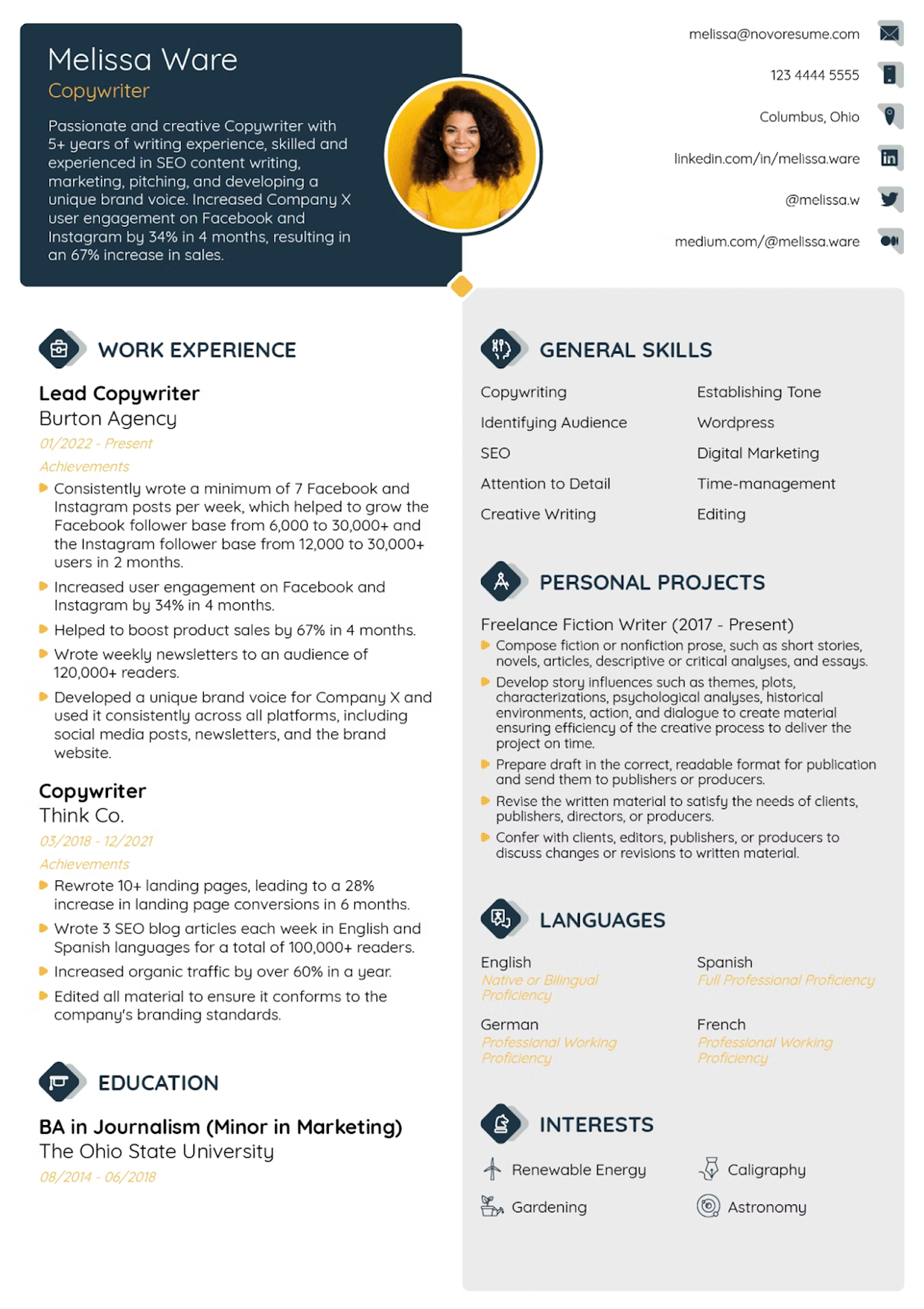 resume templates with photos drafts Combined Resume Template with