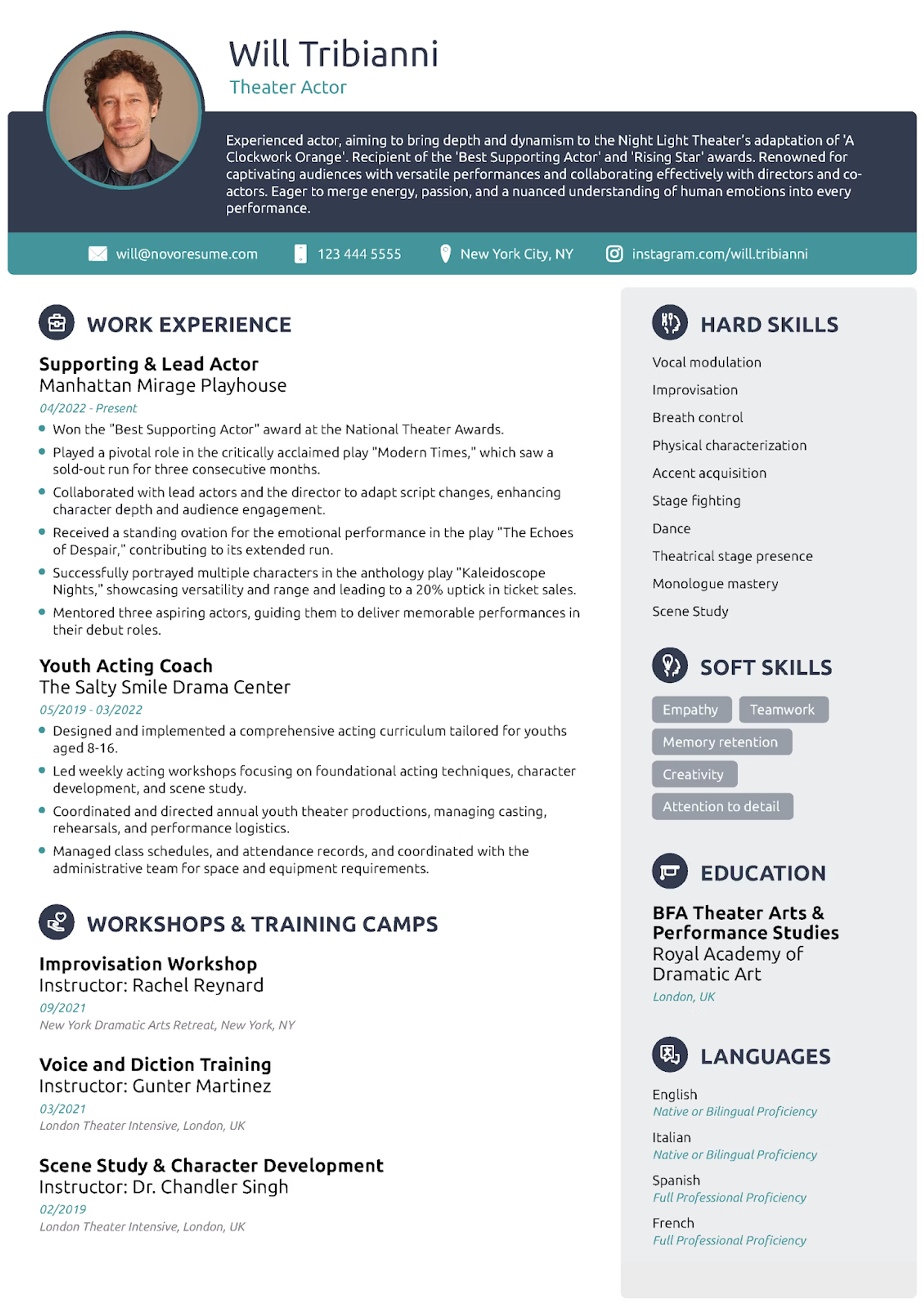resume templates with photos drafts Hybrid Resume Template with