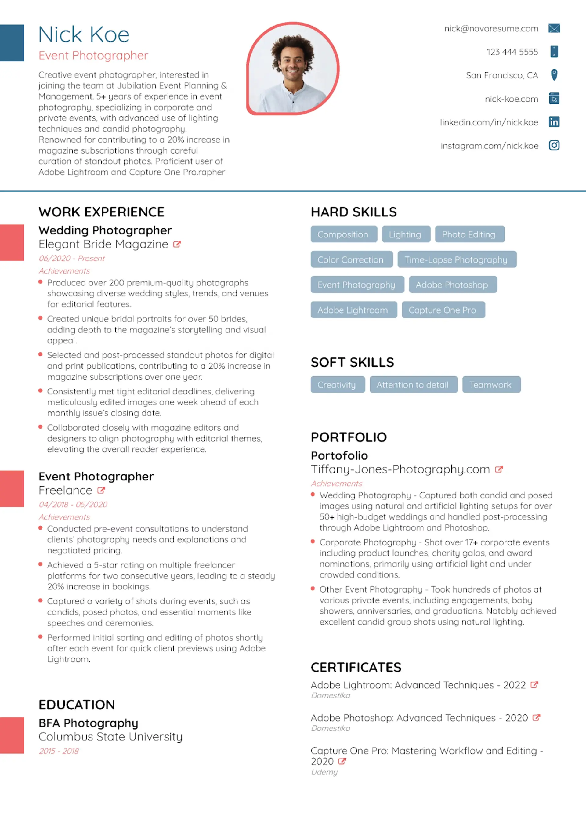 resume templates with photos drafts Professional Resume Template with