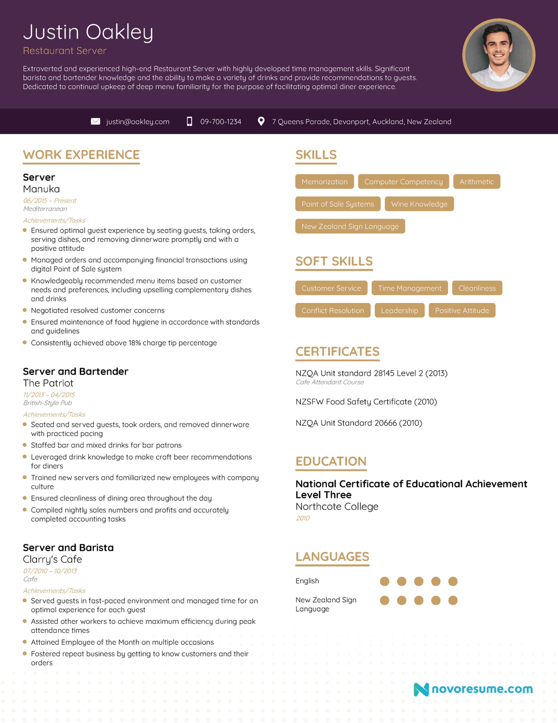 resume vs cover letter drafts Server Resume
