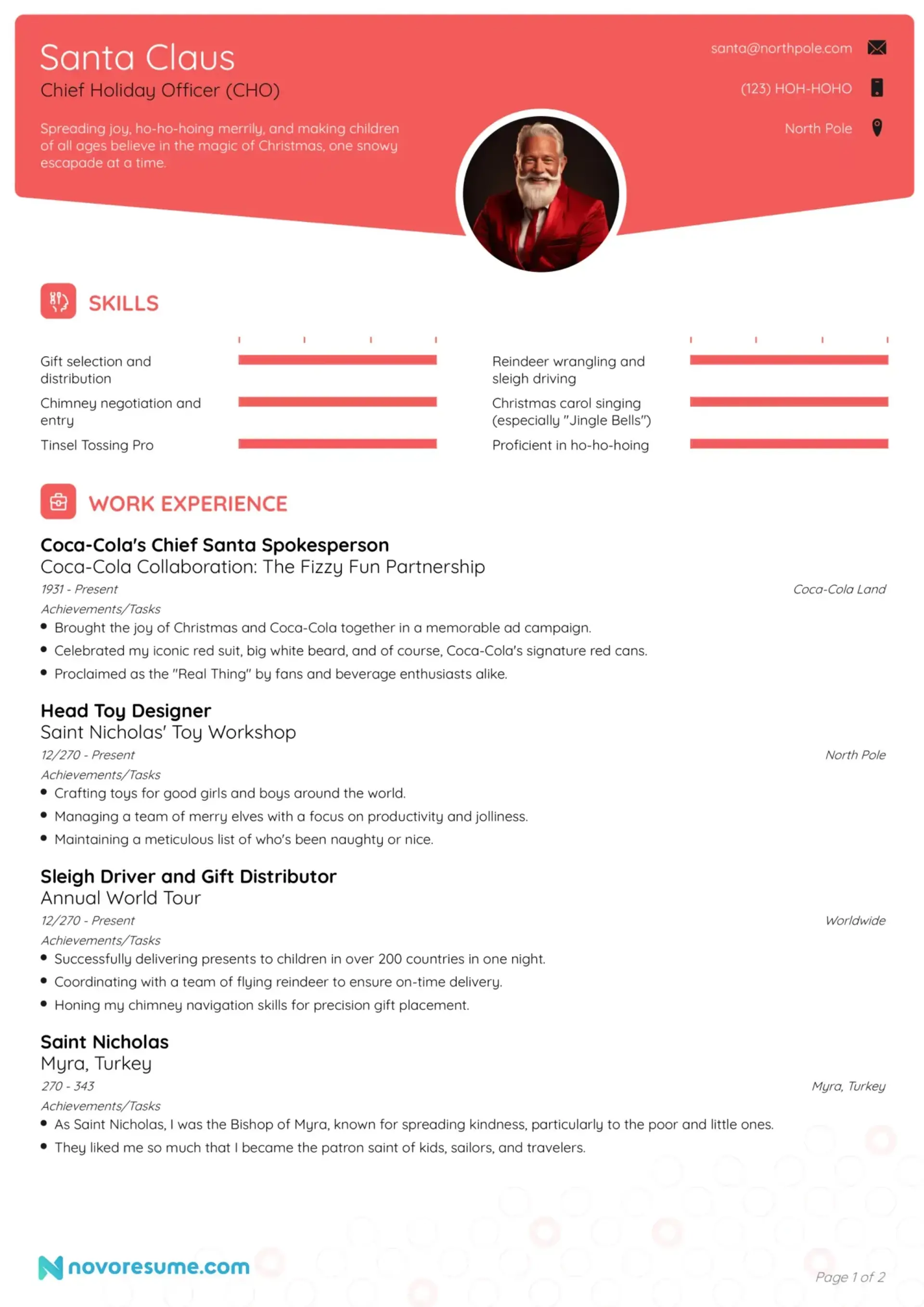 santa resume drafts santa s resume