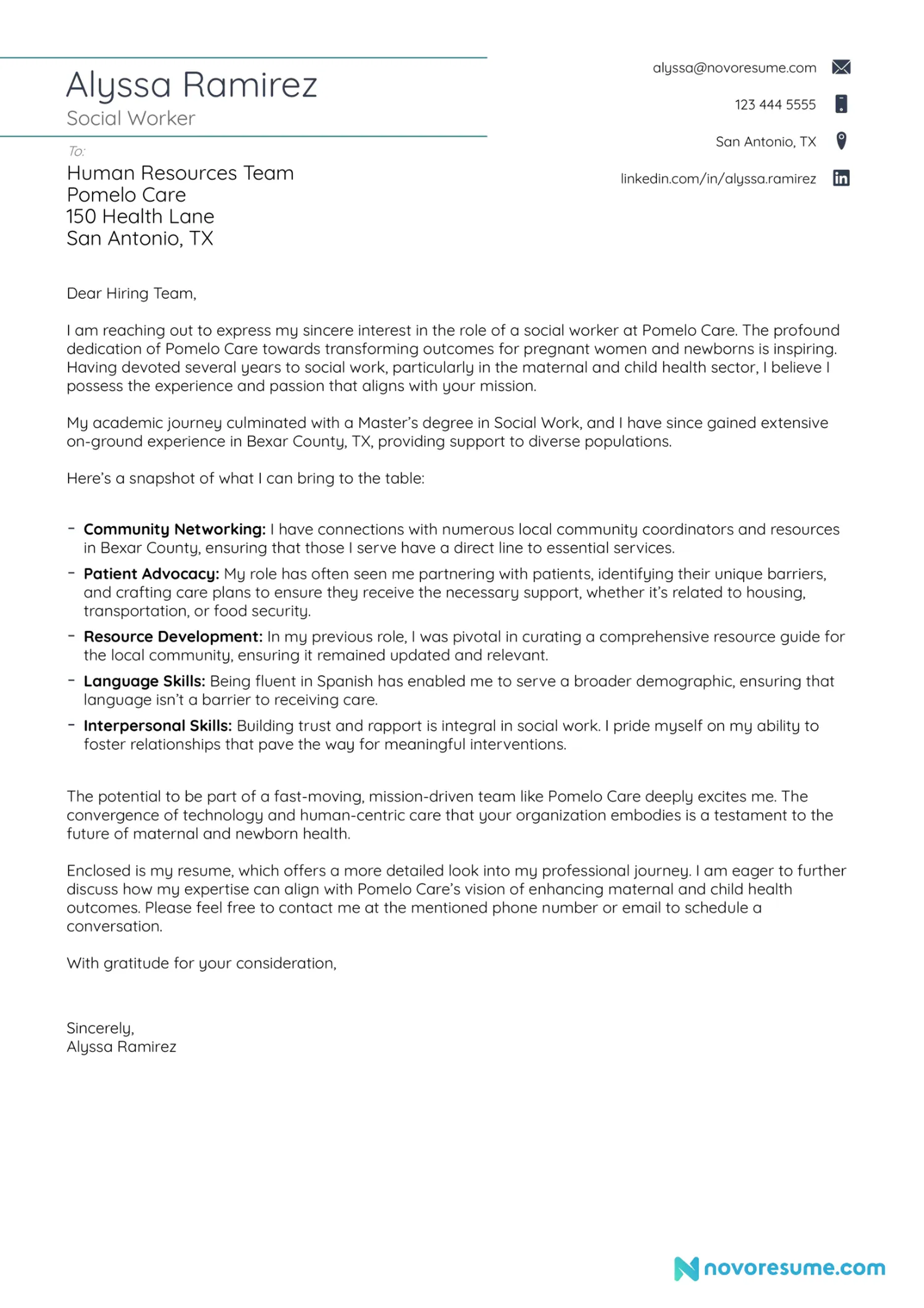 social worker cover letter examples drafts Social Worker Cover Letter