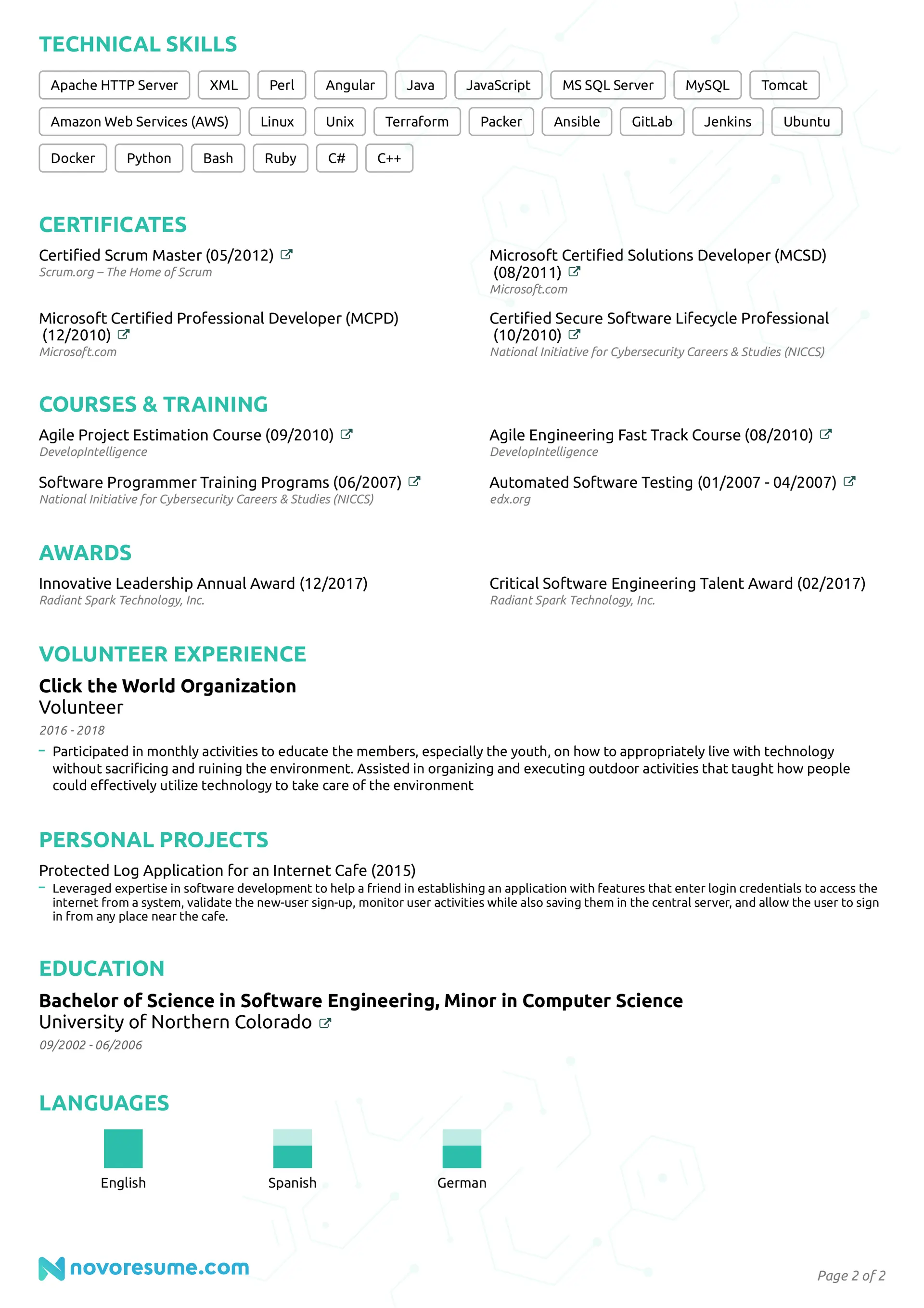 software engineer resume drafts software engineer resume sample page