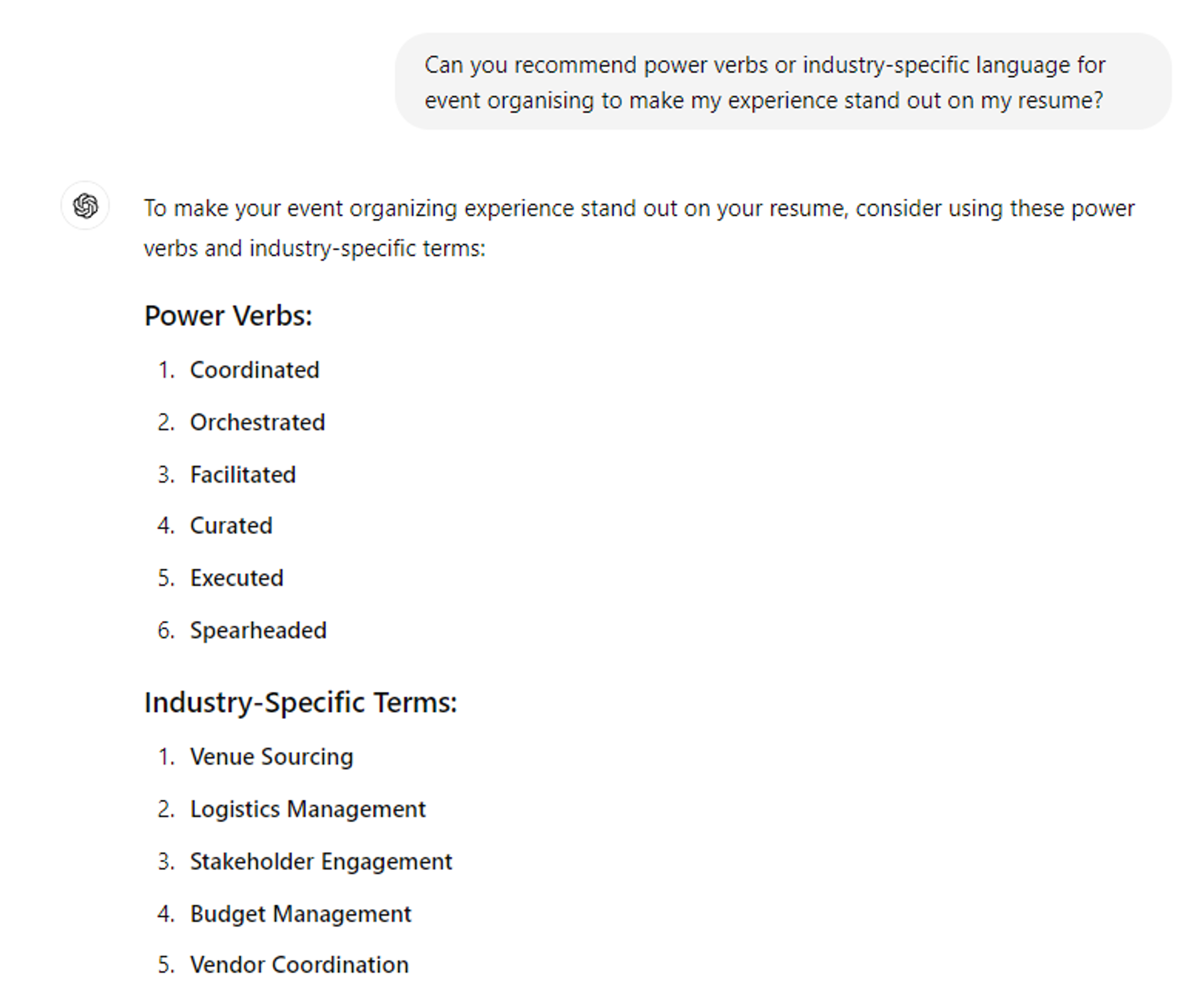 use chatgpt to review resume drafts ChatGPT Language Enhancement