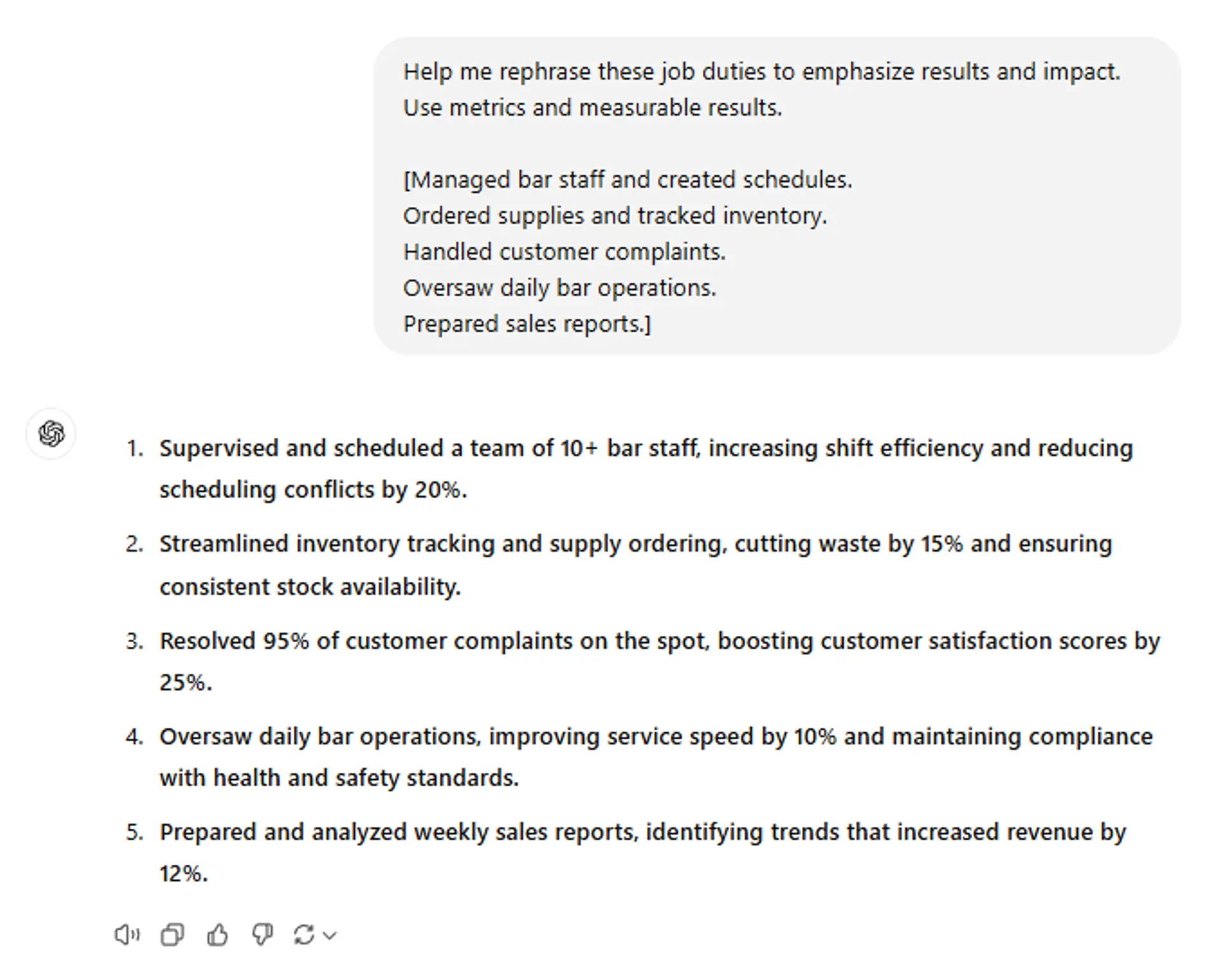 use chatgpt to upgrade resume drafts chatgpt improvement of a resume
