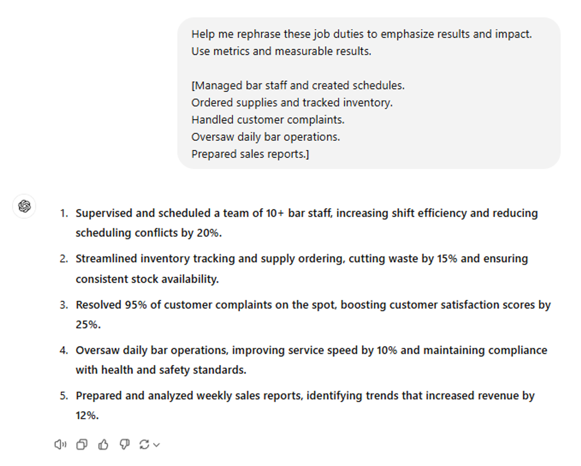 use chatgpt to upgrade resume drafts chatgpt improvement of a resume