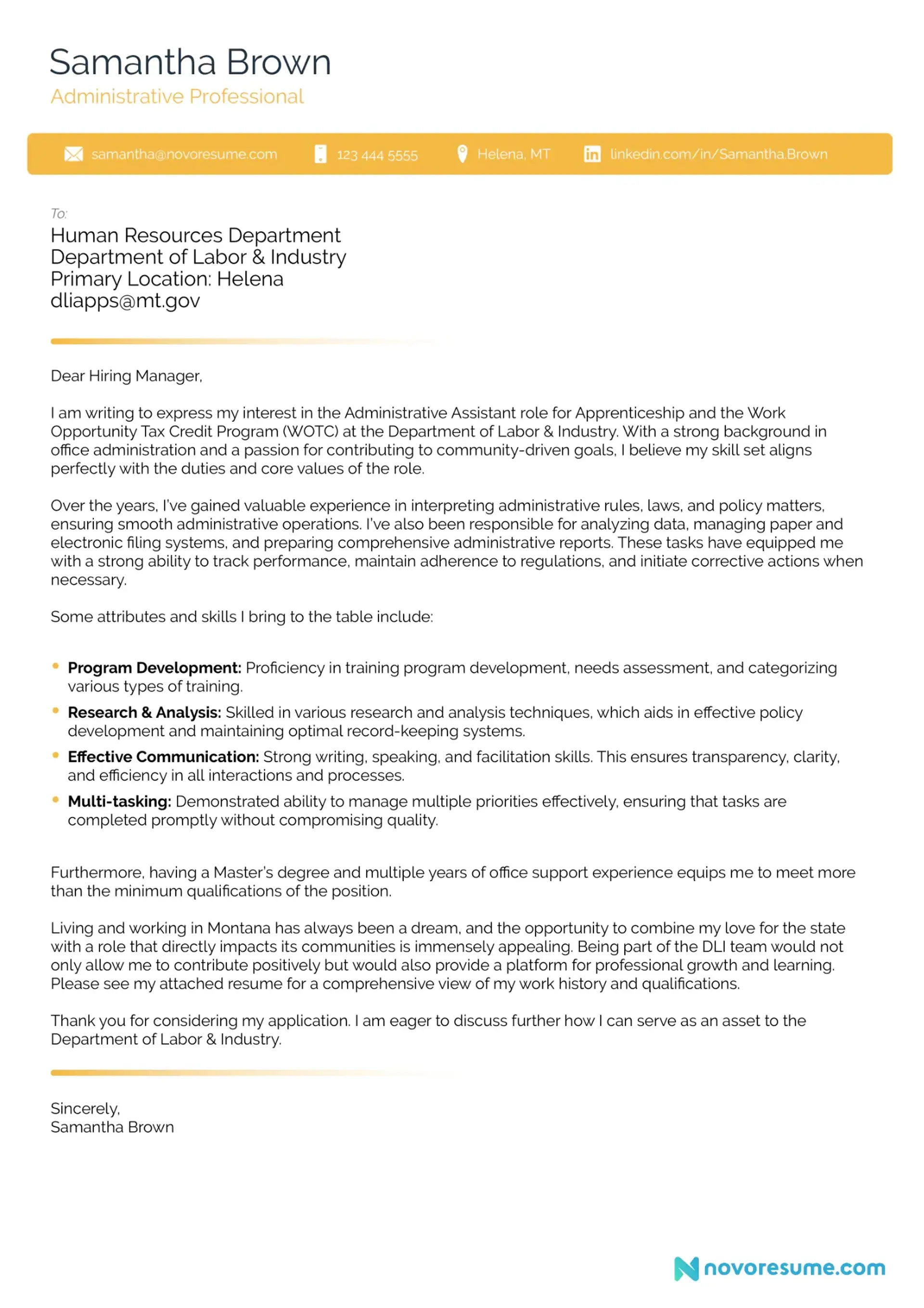 what to include in a cover letter drafts Administrative Assistant Cover