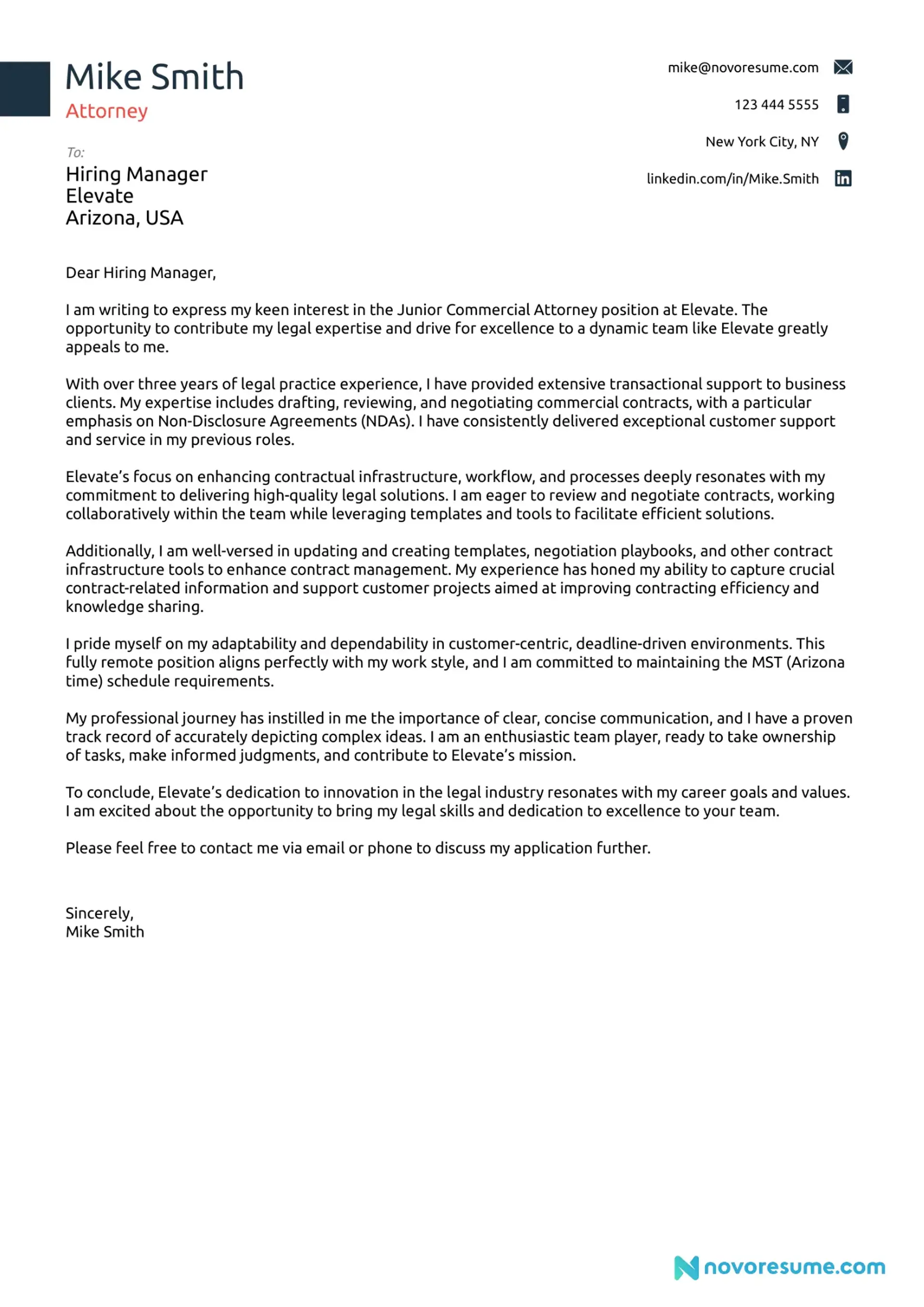 what to include in a cover letter drafts Attorney Cover