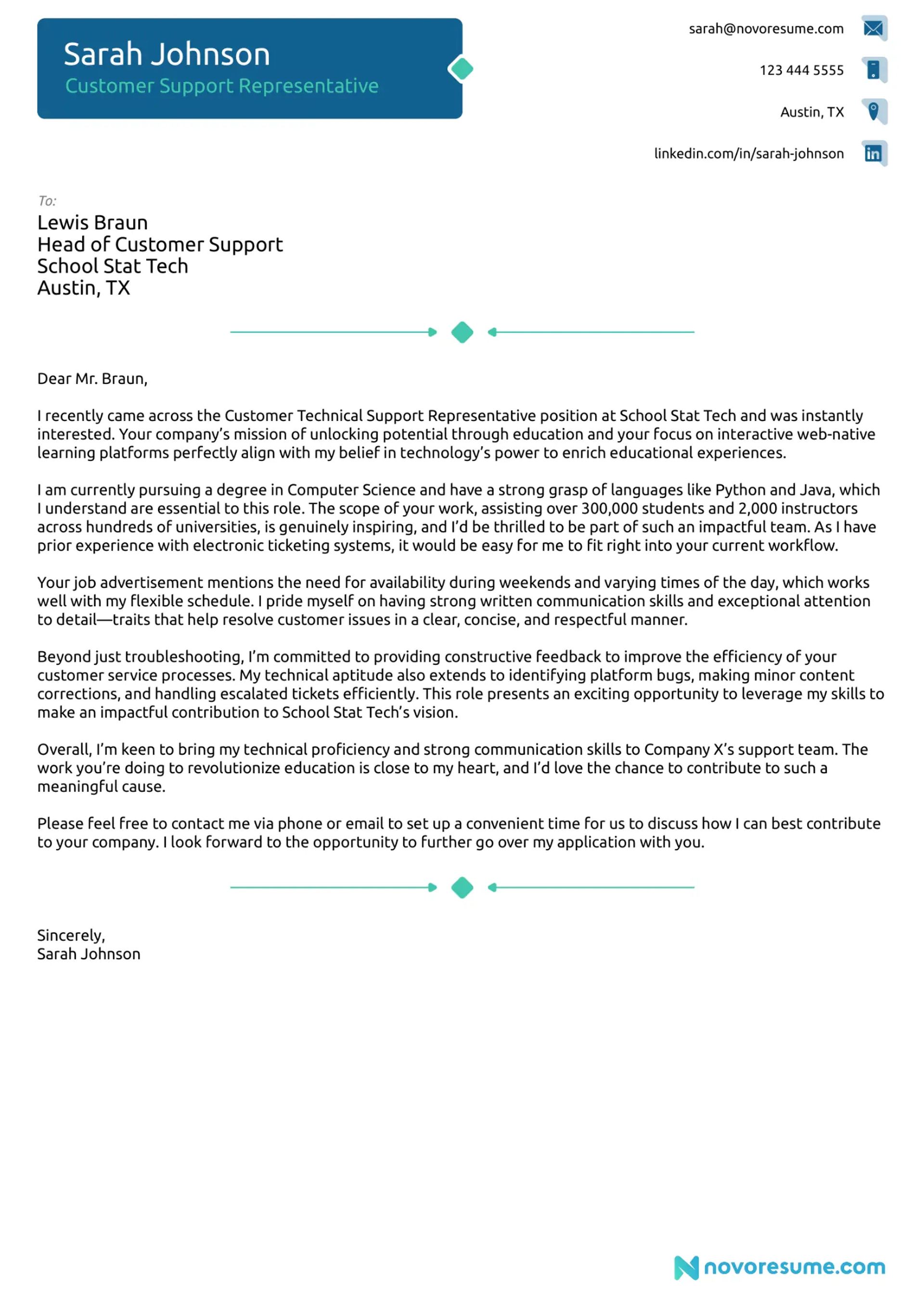what to include in a cover letter drafts Customer Service Cover