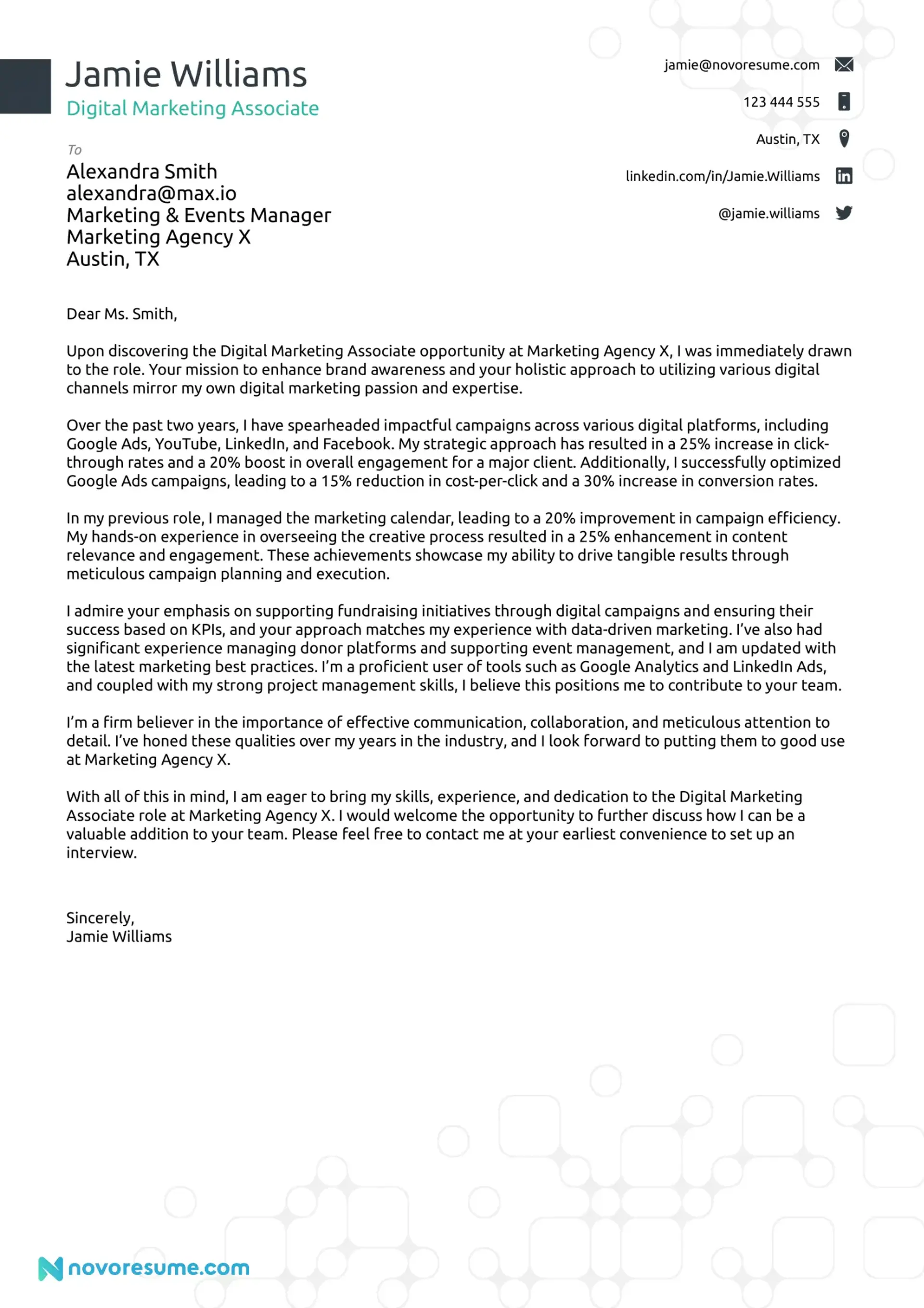 what to include in a cover letter drafts Digital Marketing Cover