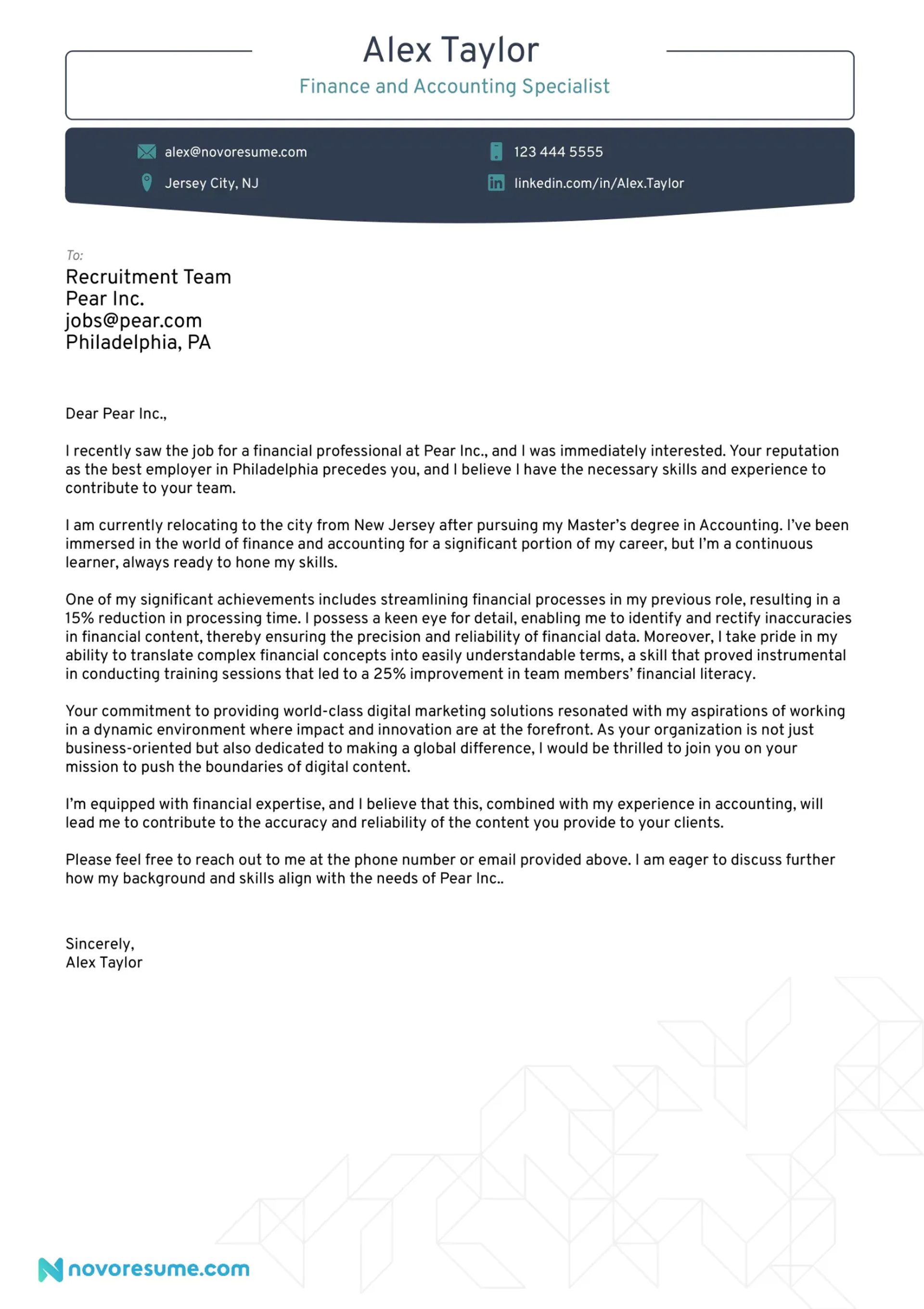 what to include in a cover letter drafts Finance Cover
