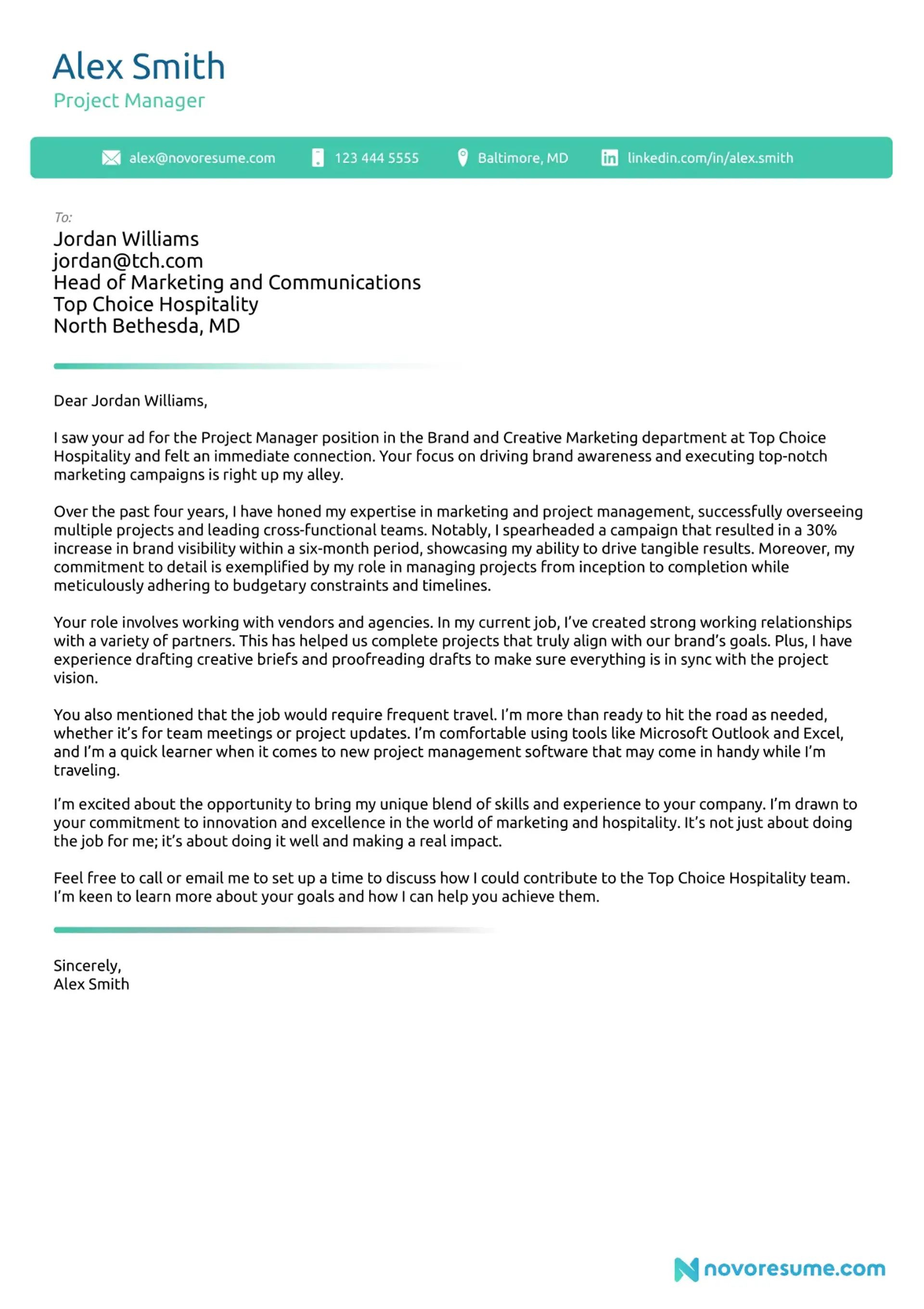 what to include in a cover letter drafts Project Manager Cover