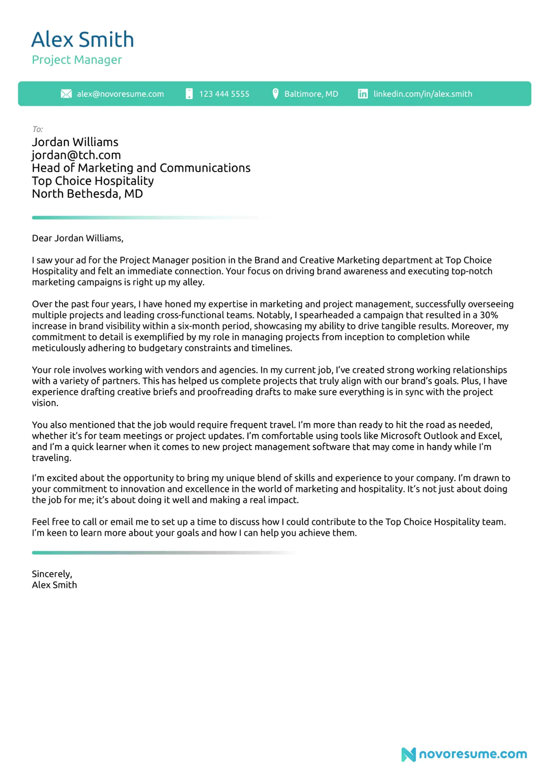 what to include in a cover letter drafts Project Manager Cover