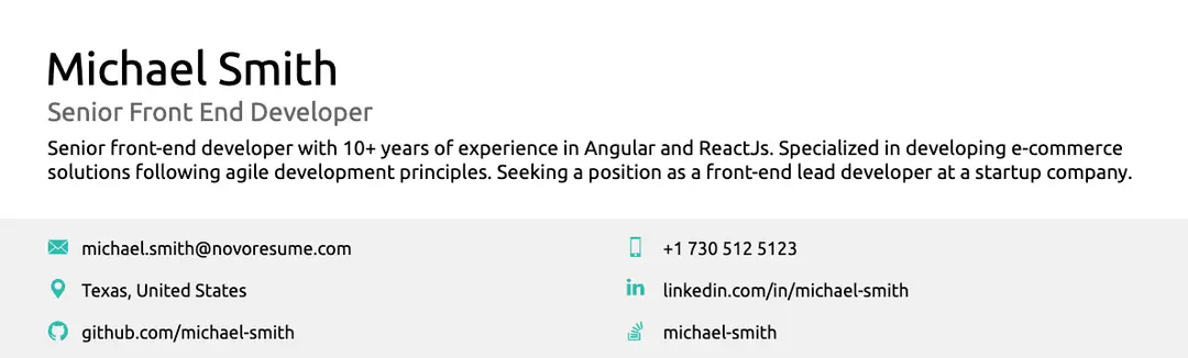 How to Create a Resume Header [5+ Examples]