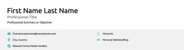 resume contact section what to