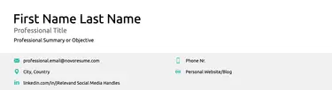 what to add in resume contact