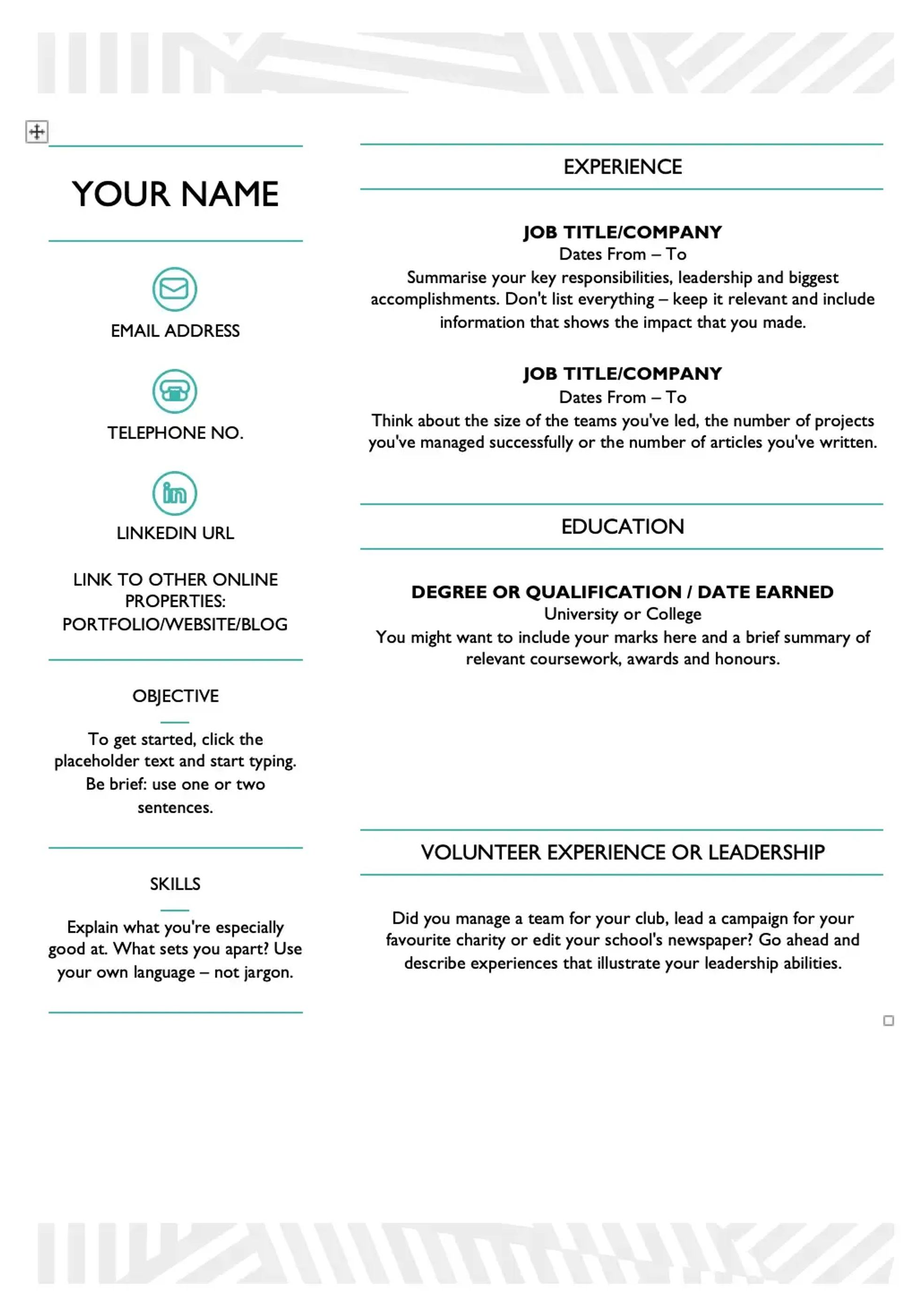 word resume templates drafts creative word resume