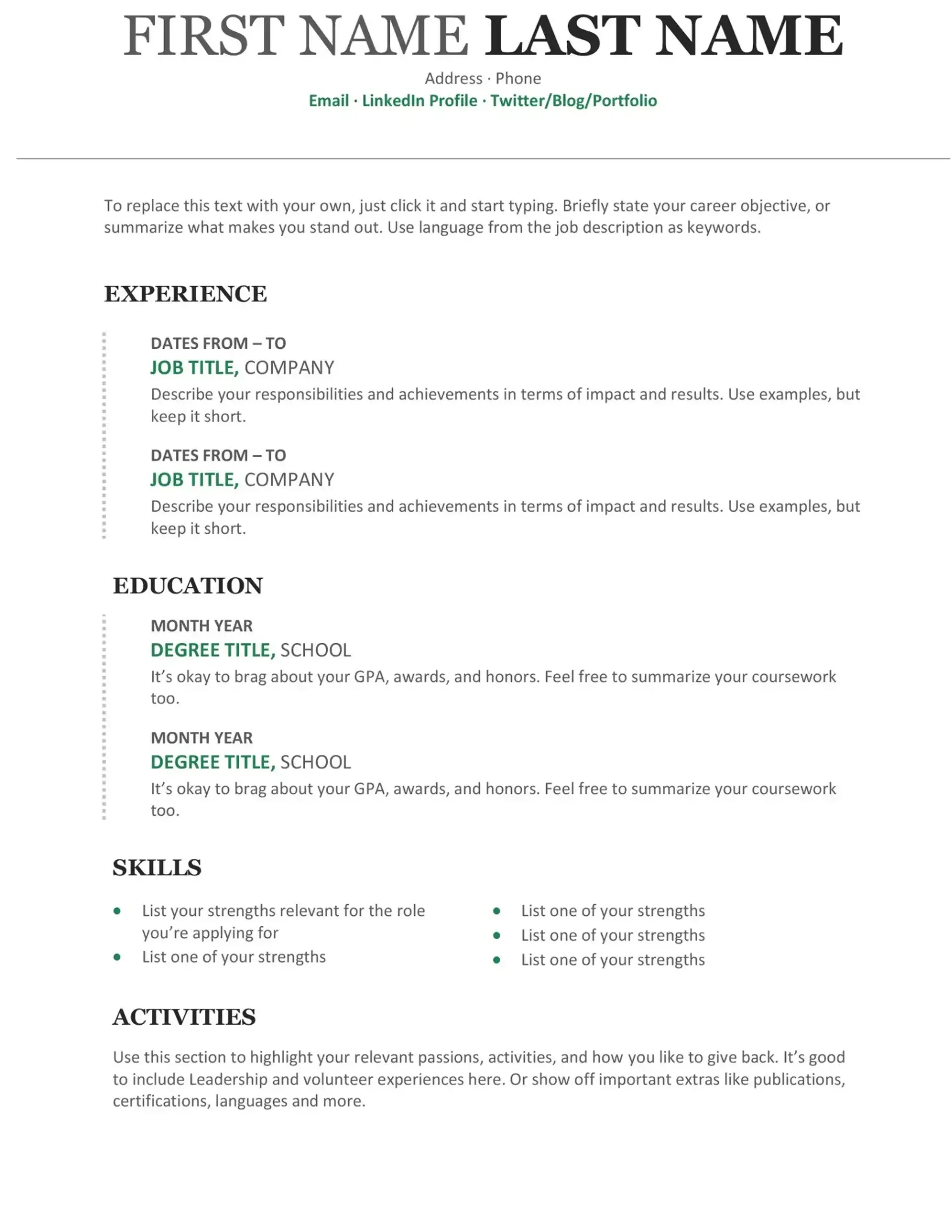 word resume templates drafts word modern