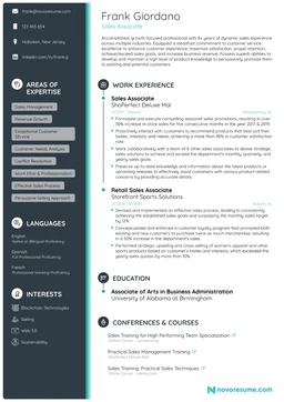 Sales & Retail resume example