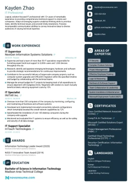 Technology & IT resume example
