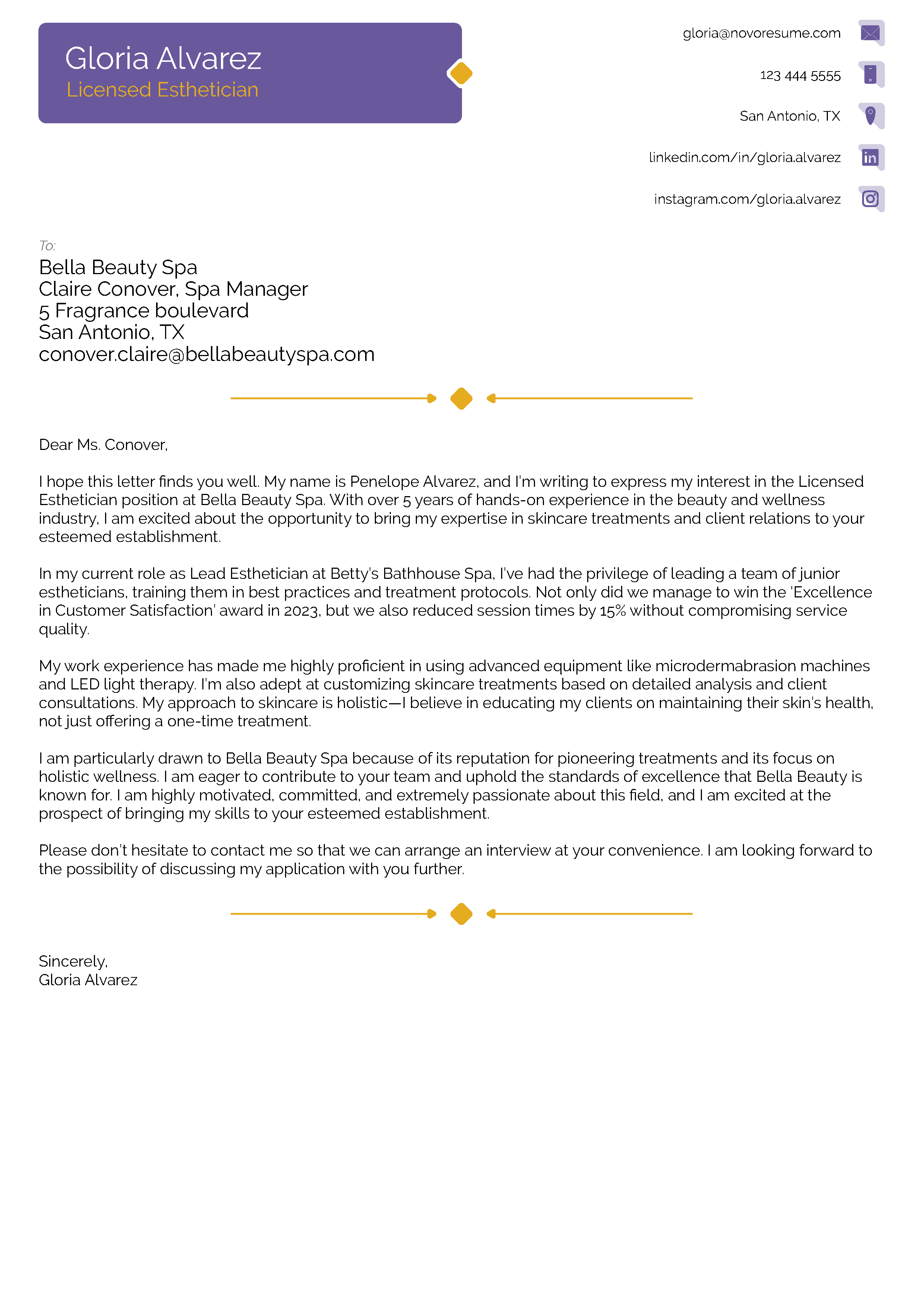 Impact Cover Letter Template