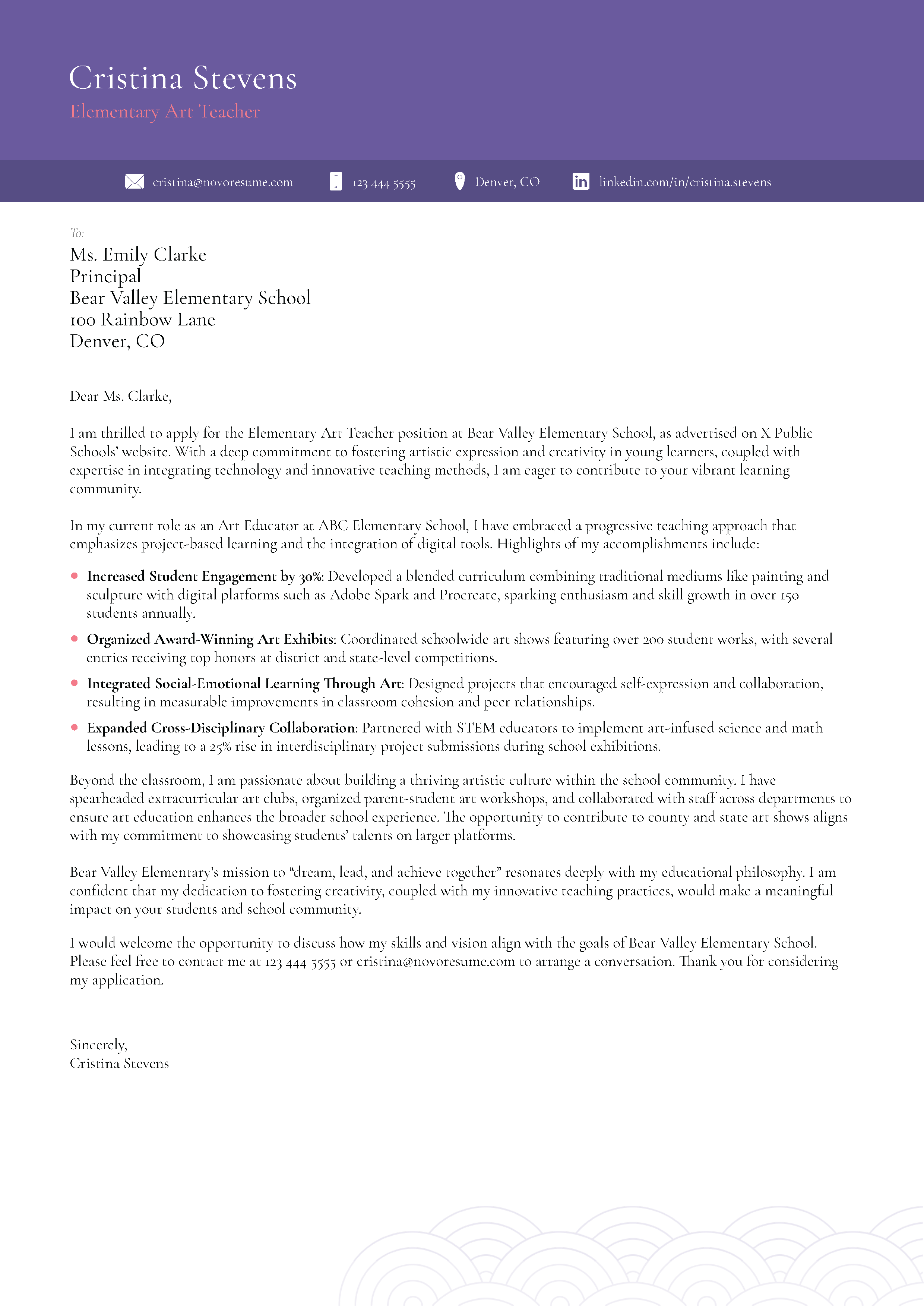 Spark Cover Letter Template