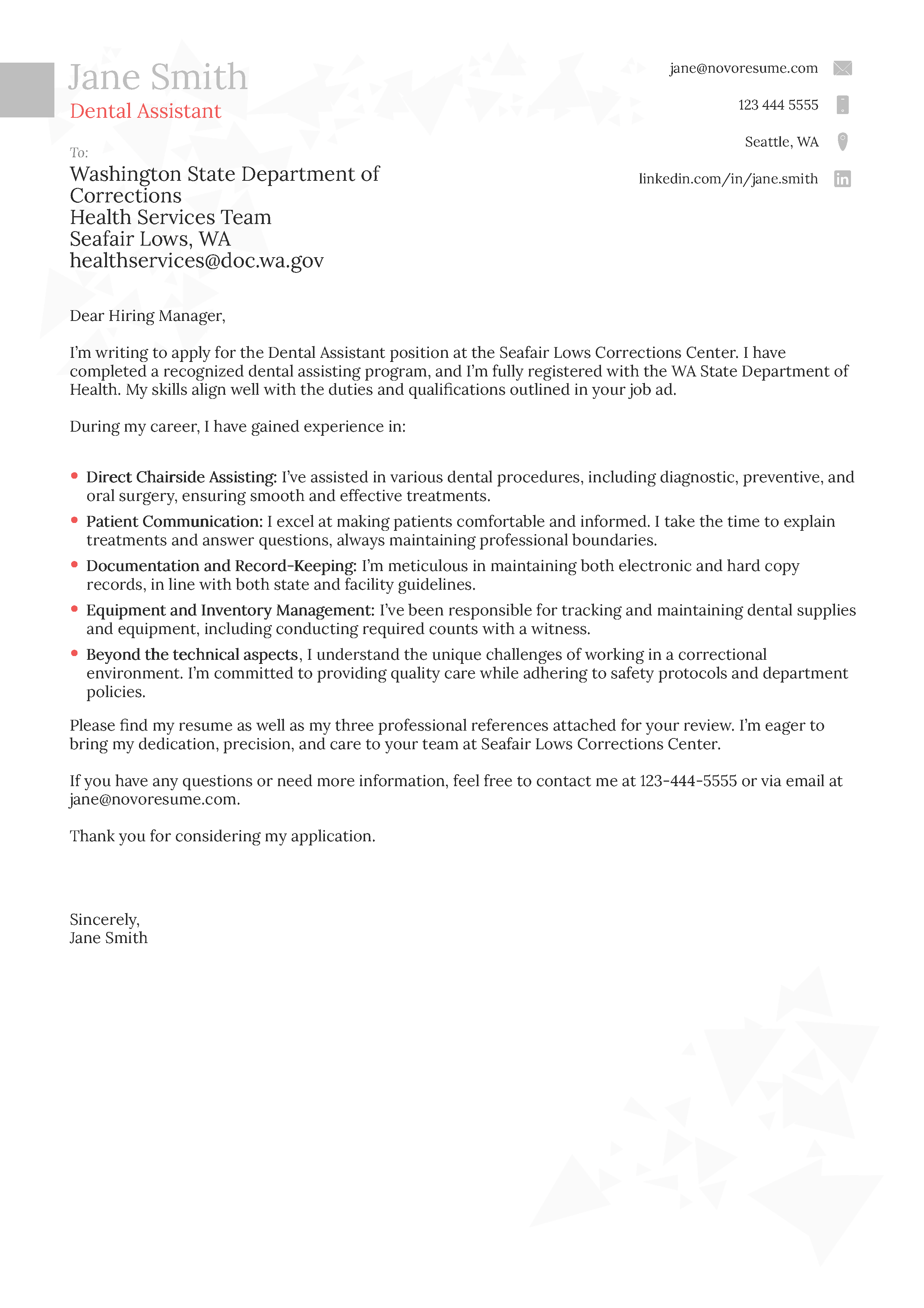 Professional Cover Letter Template