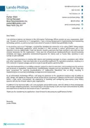 IT Specialist Cover Letter Template