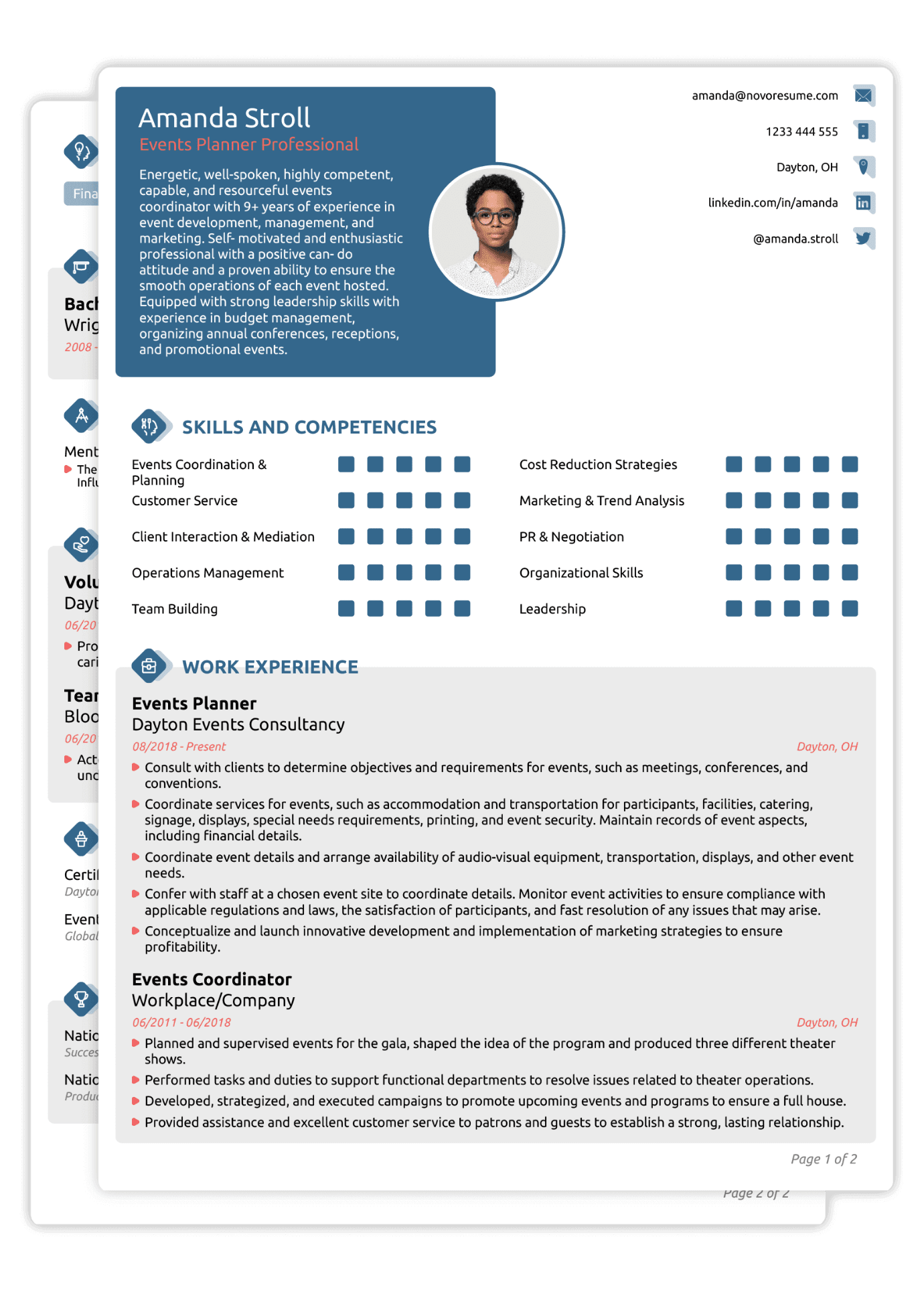 Plantilla de Curriculum Vitae Academico minimalista