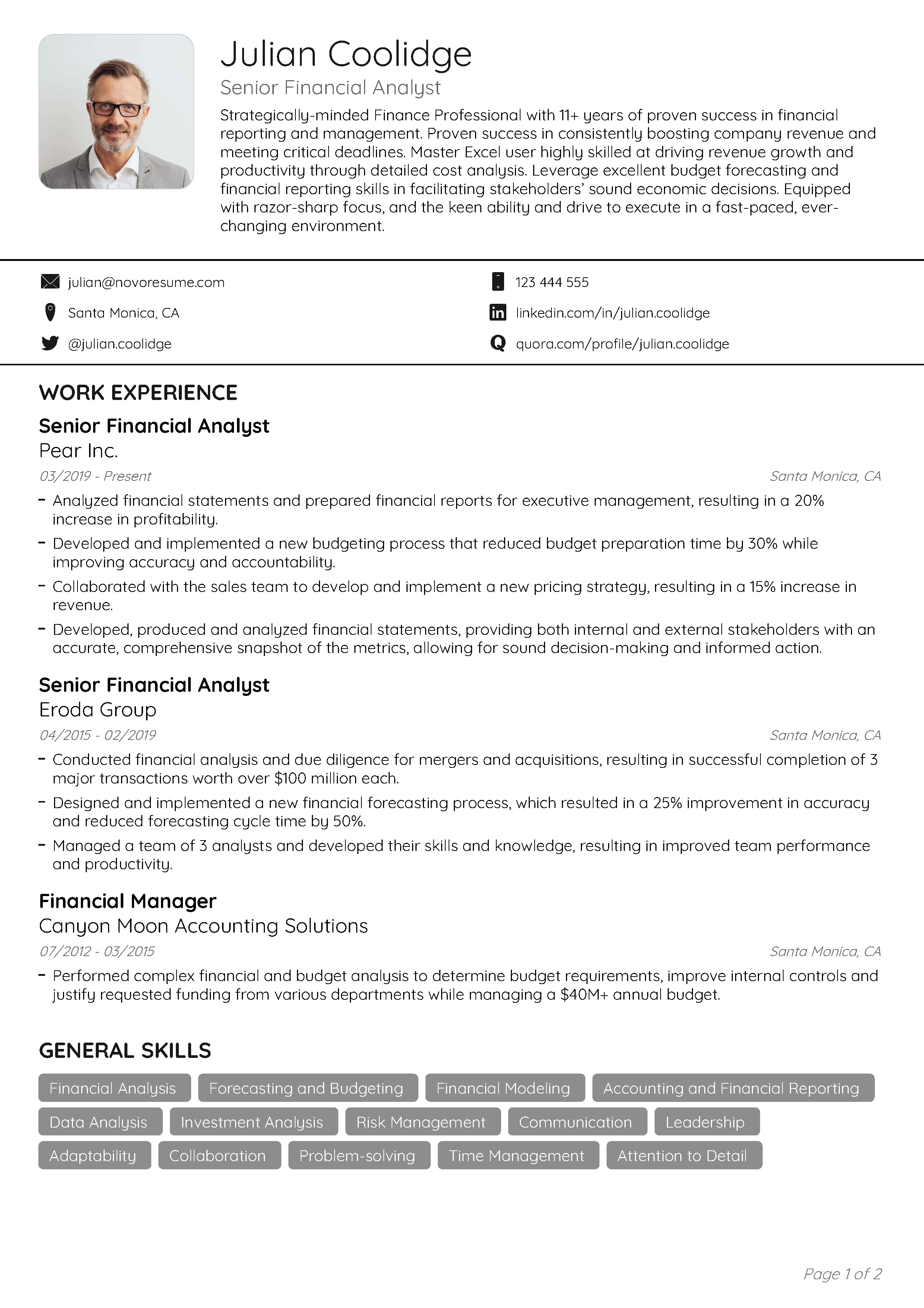 Basic CV Template 1